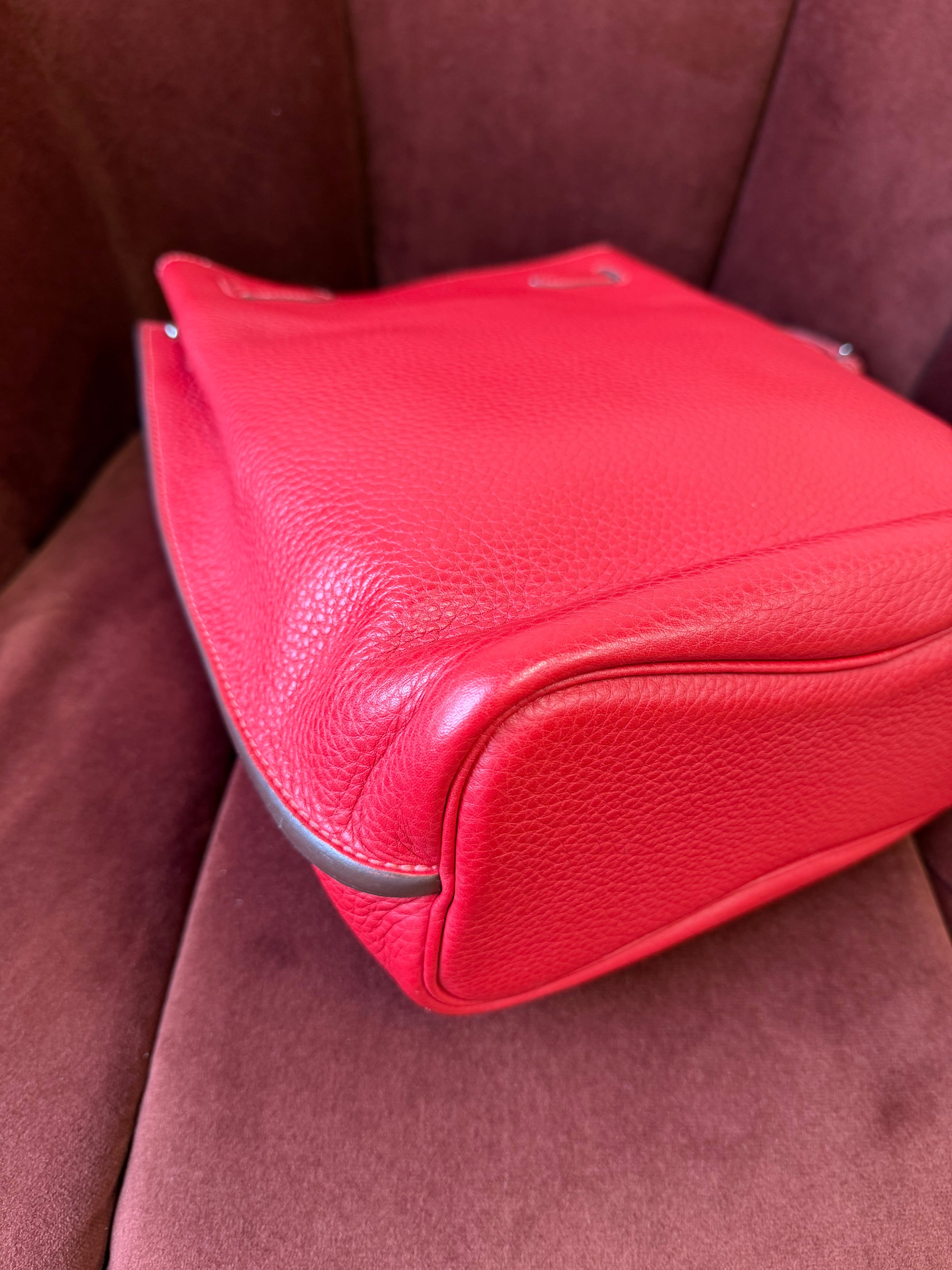 Hermès So Kelly 22 Verso Rouge Casaque / Rose Jaipur Togo (2012)