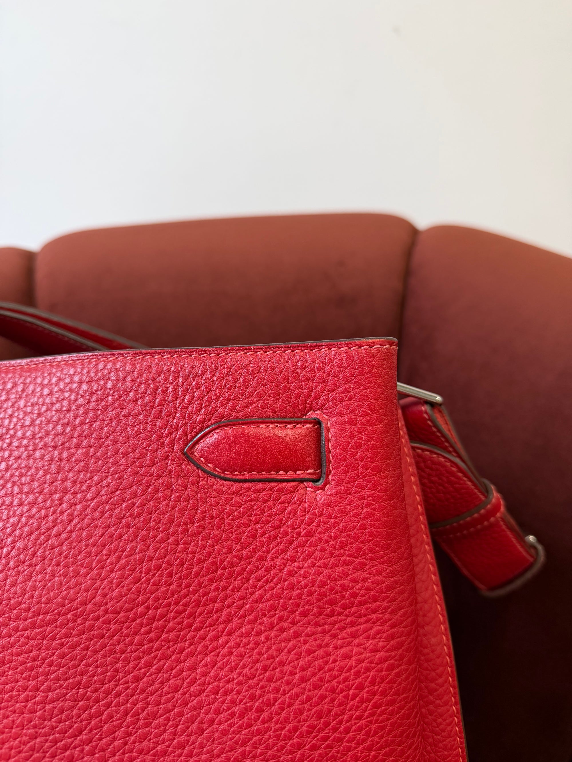 Hermès So Kelly 22 Verso Rouge Casaque / Rose Jaipur Togo (2012)