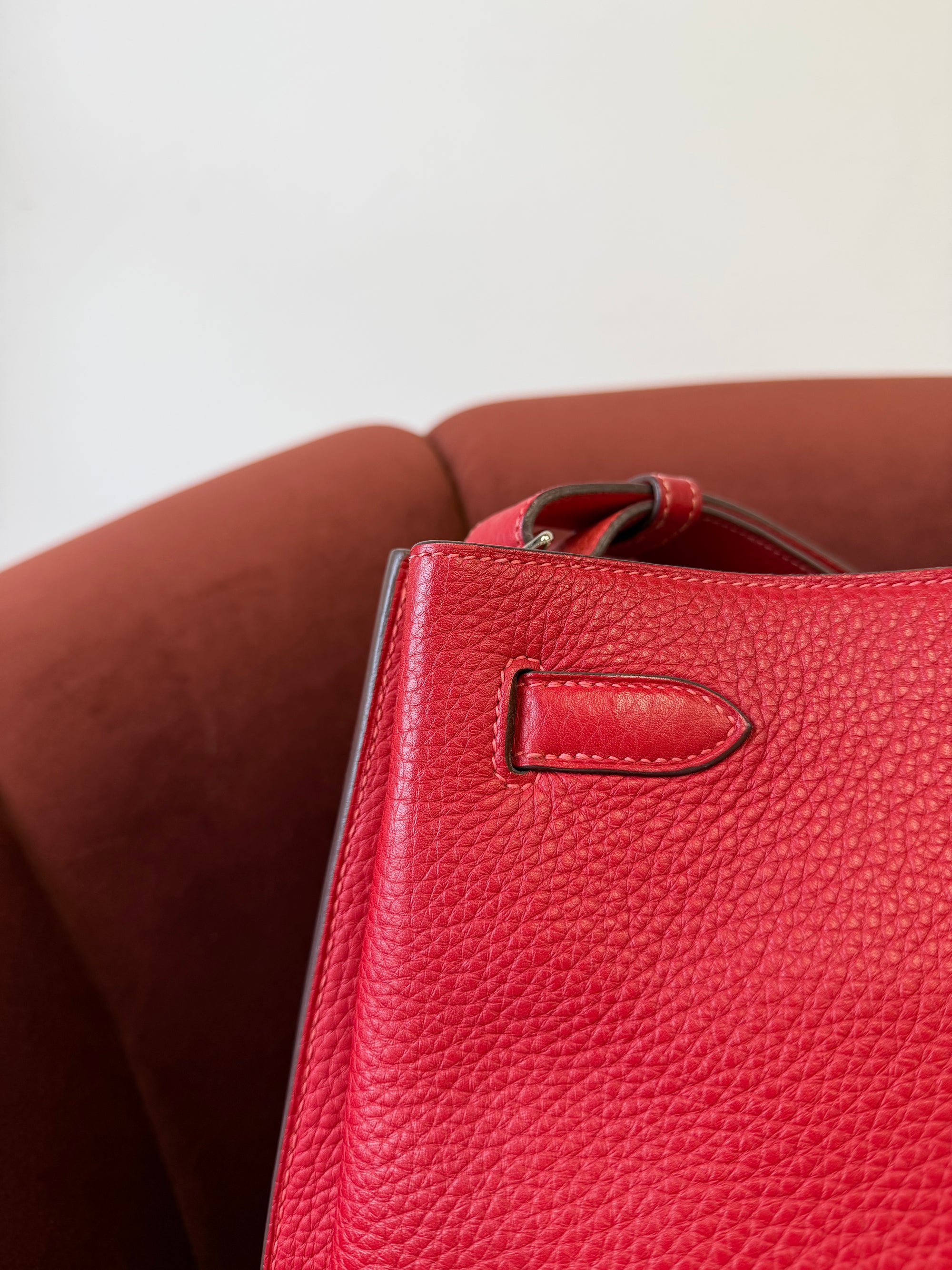 Hermès So Kelly 22 Verso Rouge Casaque / Rose Jaipur Togo (2012)