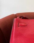 Hermès So Kelly 22 Verso Rouge Casaque / Rose Jaipur Togo (2012)