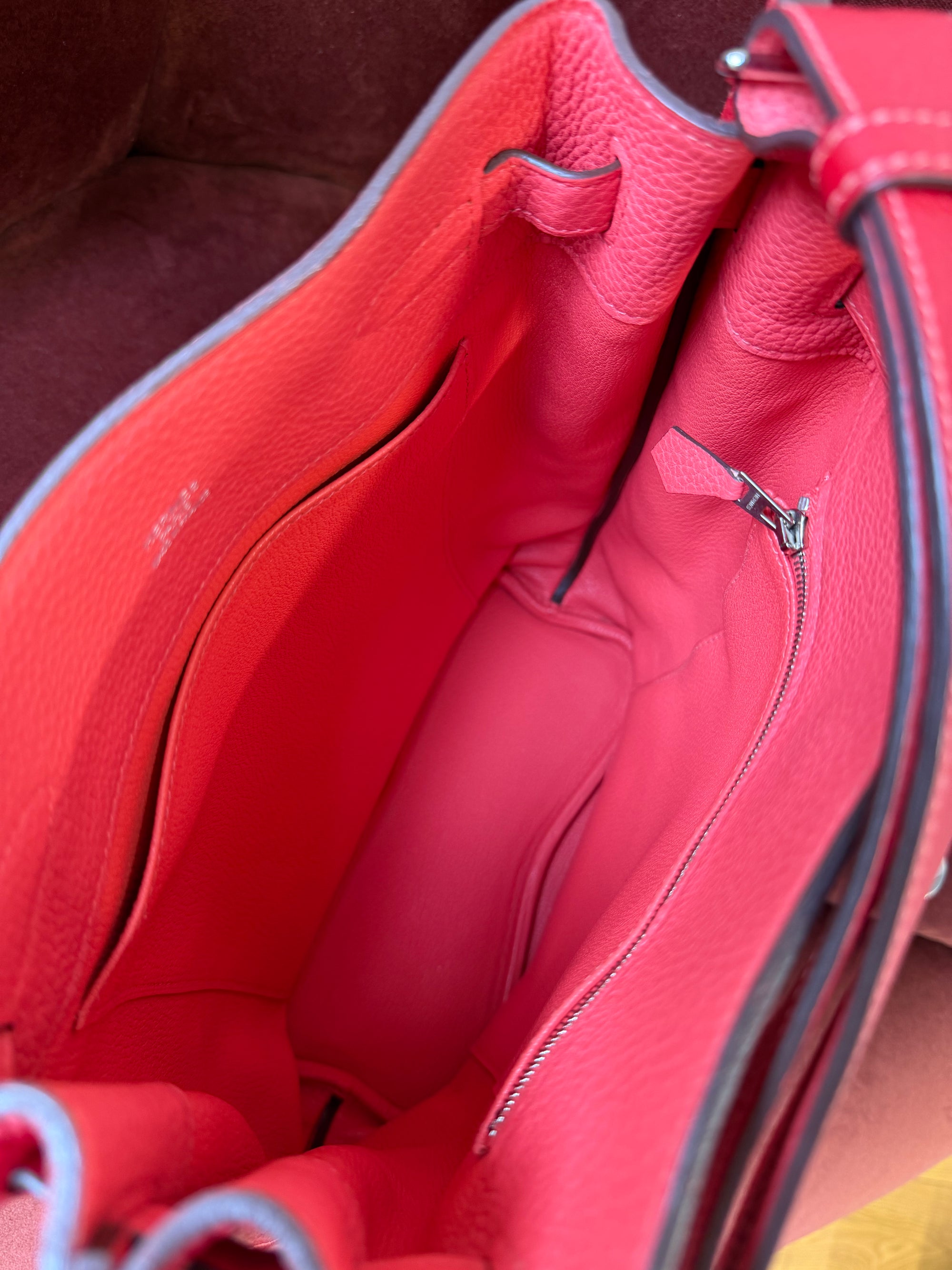 Hermès So Kelly 22 Verso Rouge Casaque / Rose Jaipur Togo (2012)