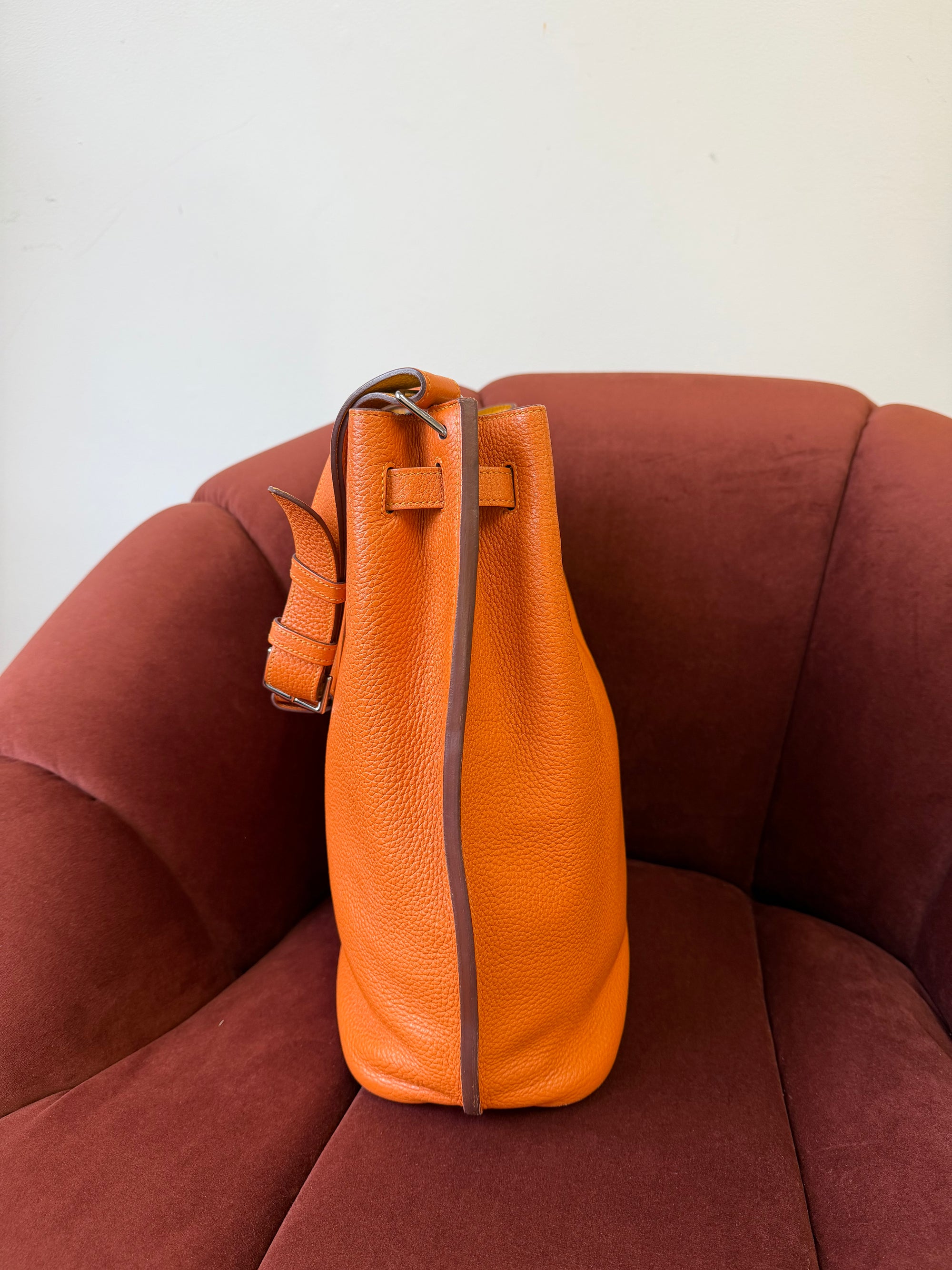 Hermès So Kelly 26 Verso In Orange/Yellow Togo (2012)