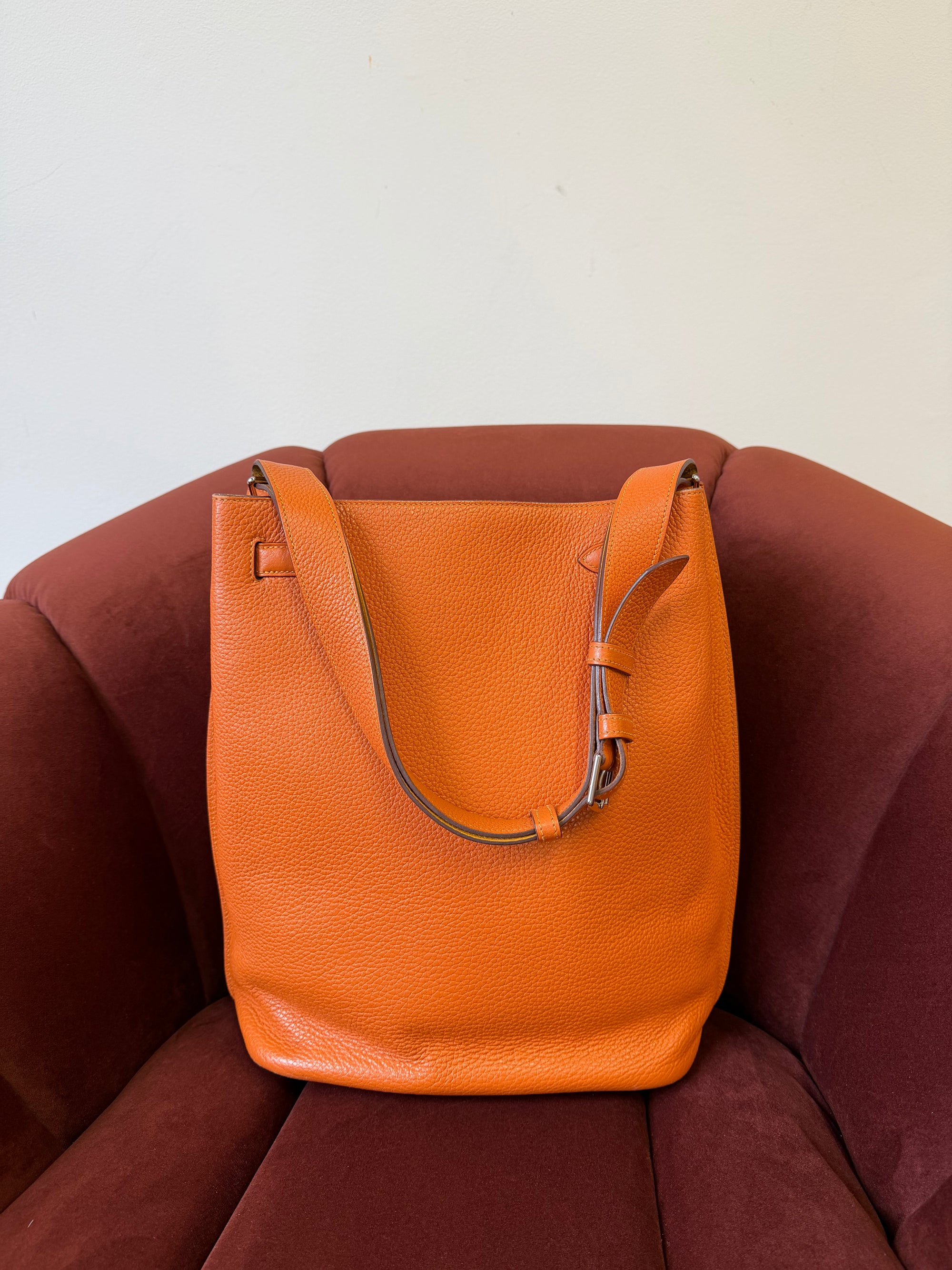 Hermès So Kelly 26 Verso In Orange/Yellow Togo (2012)