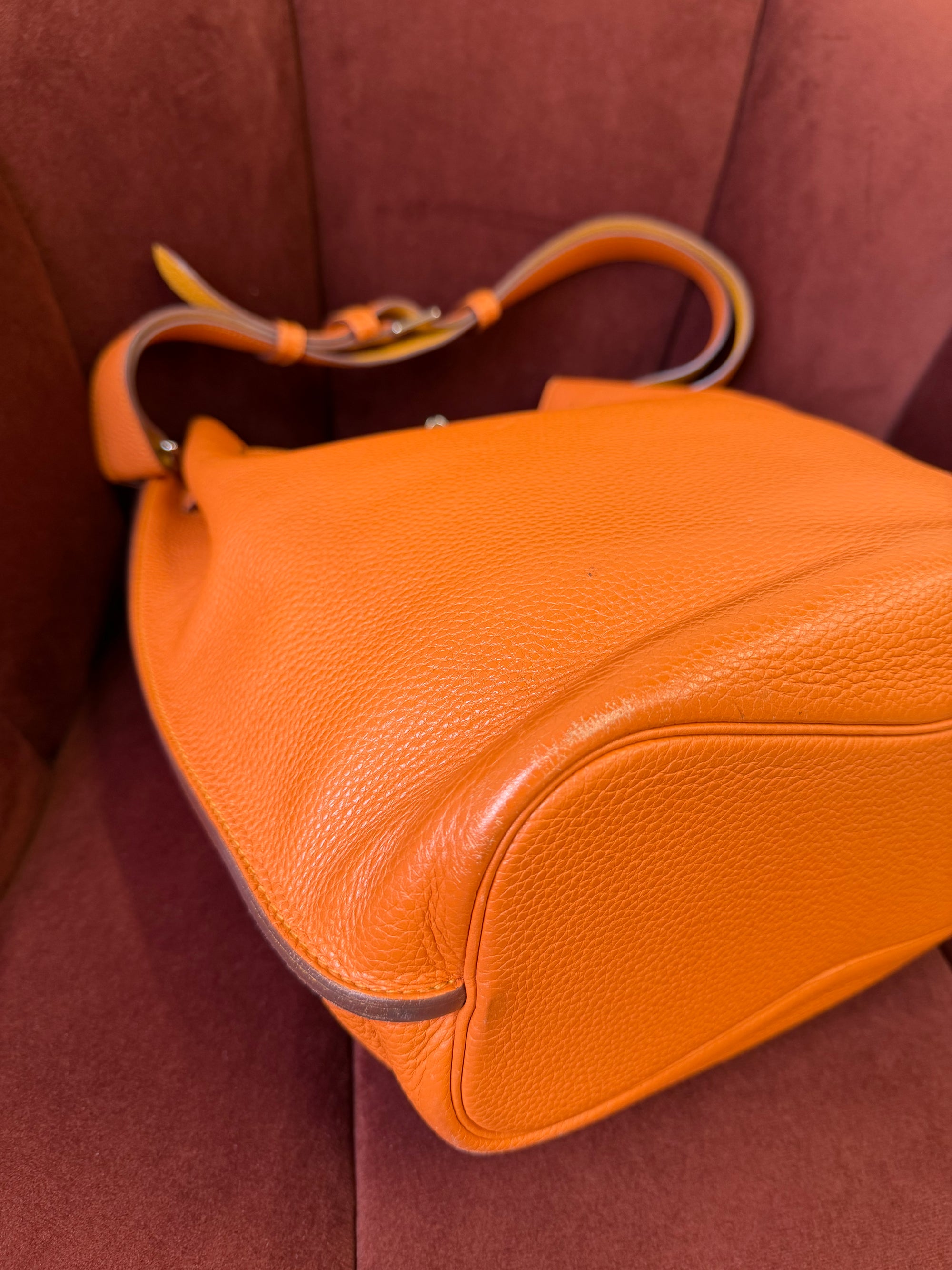 Hermès So Kelly 26 Verso In Orange/Yellow Togo (2012)