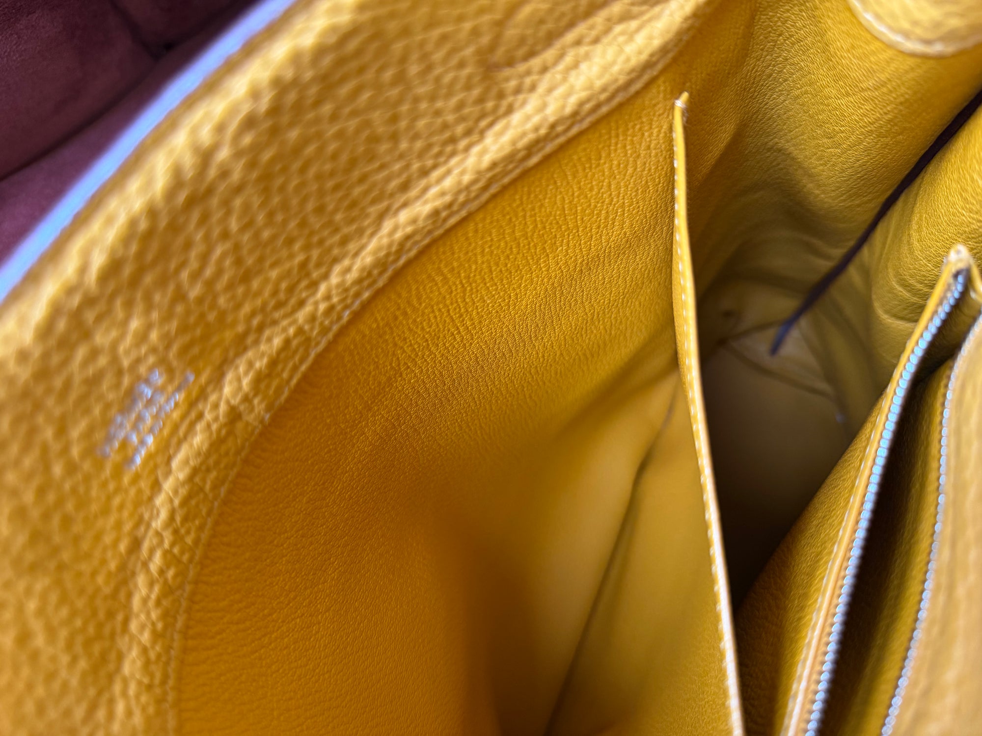 Hermès So Kelly 26 Verso In Orange/Yellow Togo (2012)