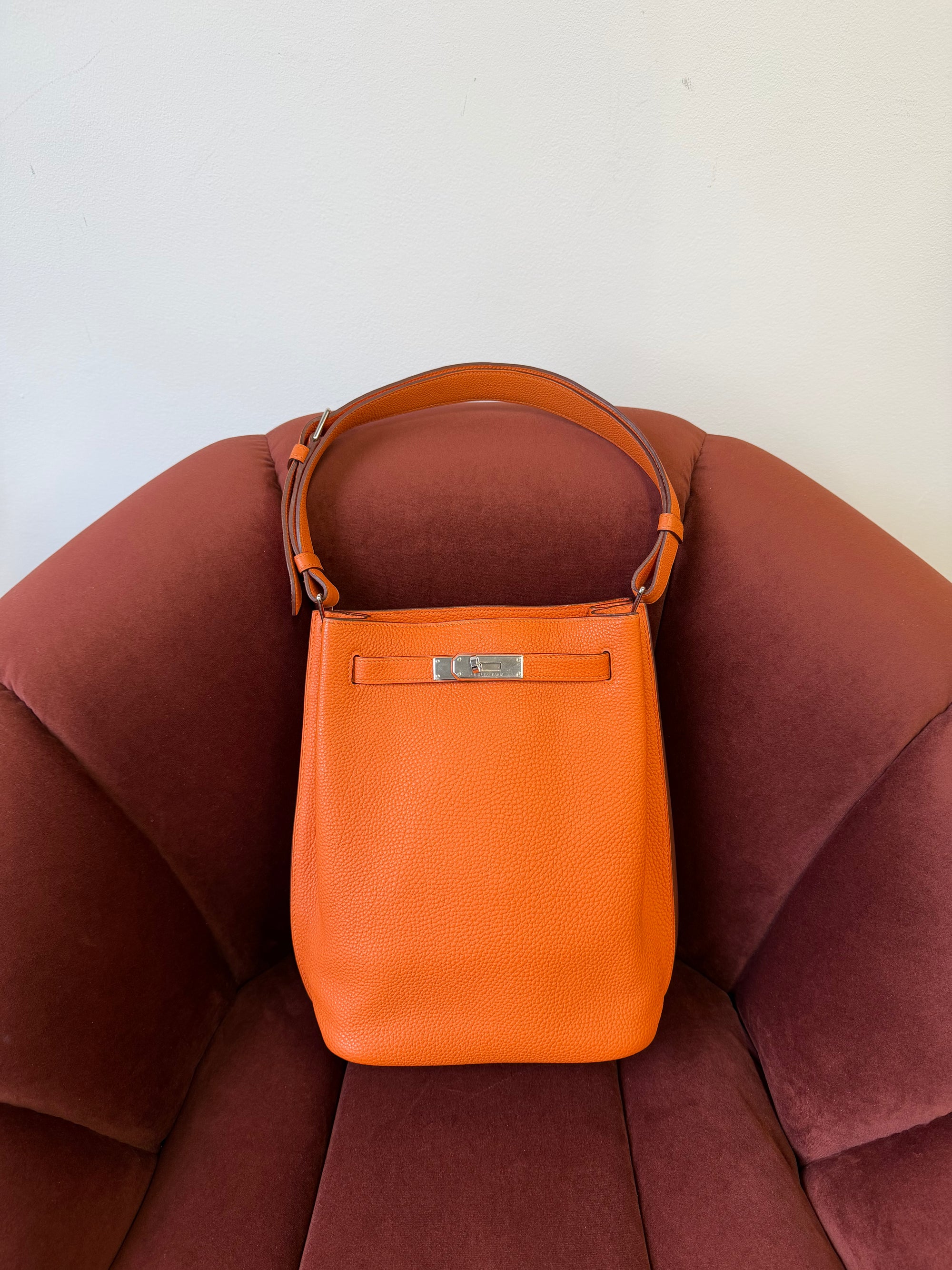Hermès So Kelly 22 In Orange Togo (2008)