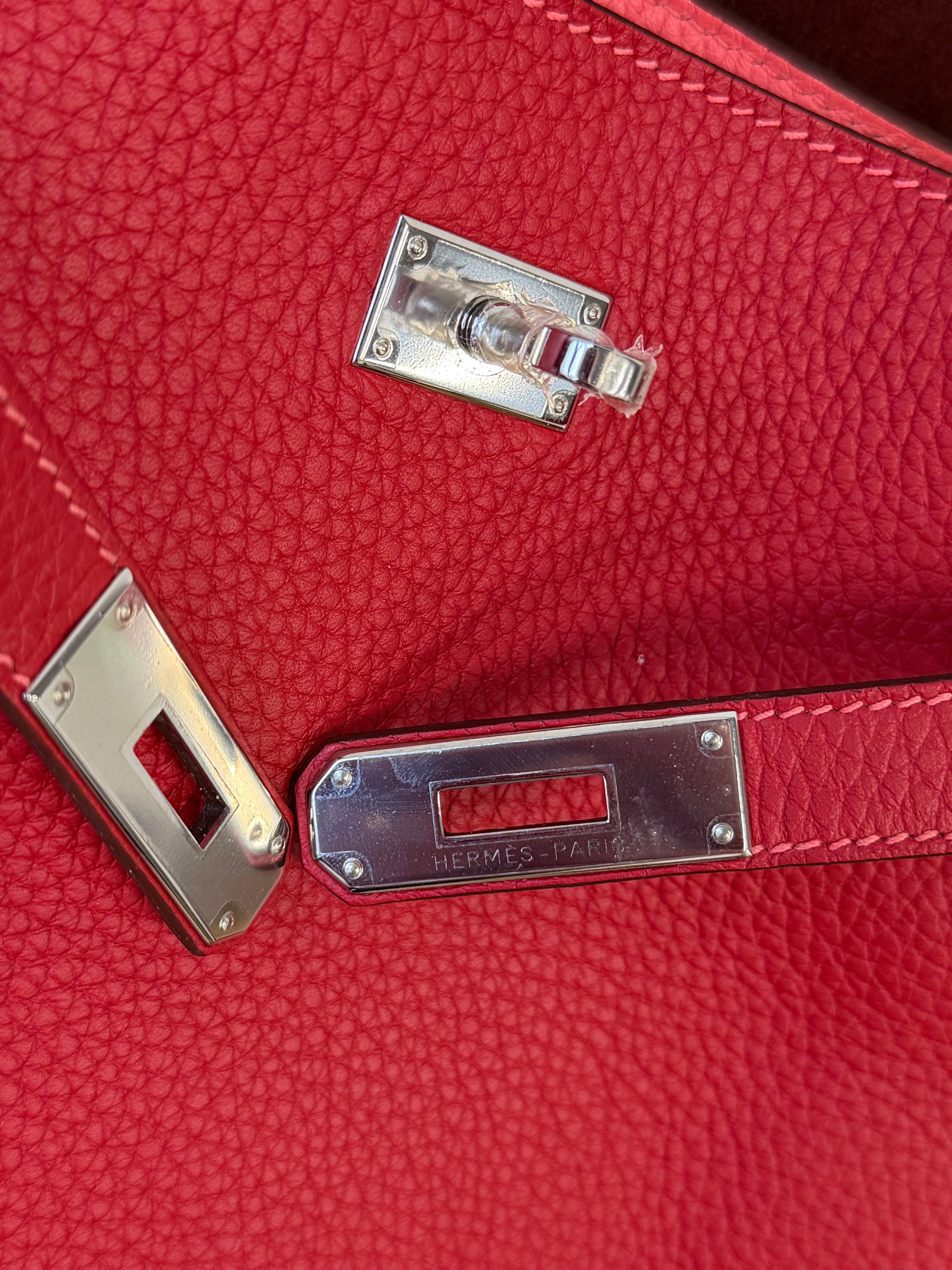 Hermès So Kelly 26 Verso In Rouge Casaque/ Rose Jaipur Togo (2012)