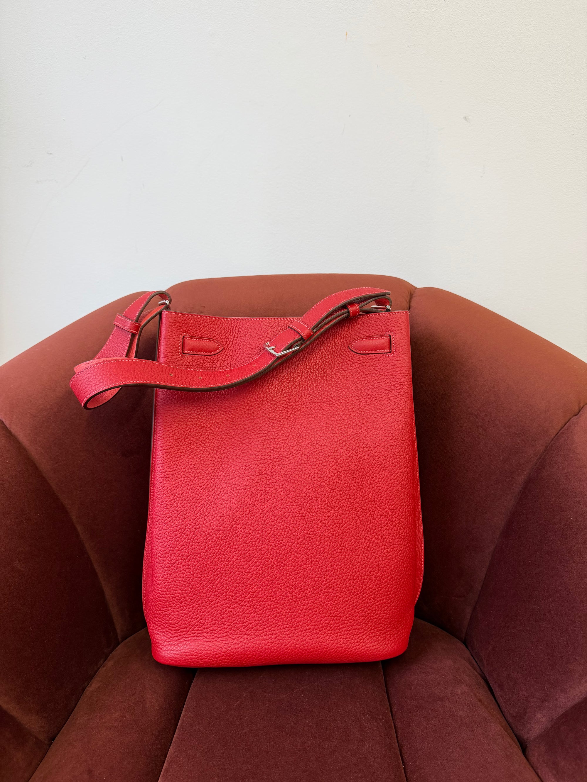 Hermès So Kelly 26 Verso In Rouge Casaque/ Rose Jaipur Togo (2012)
