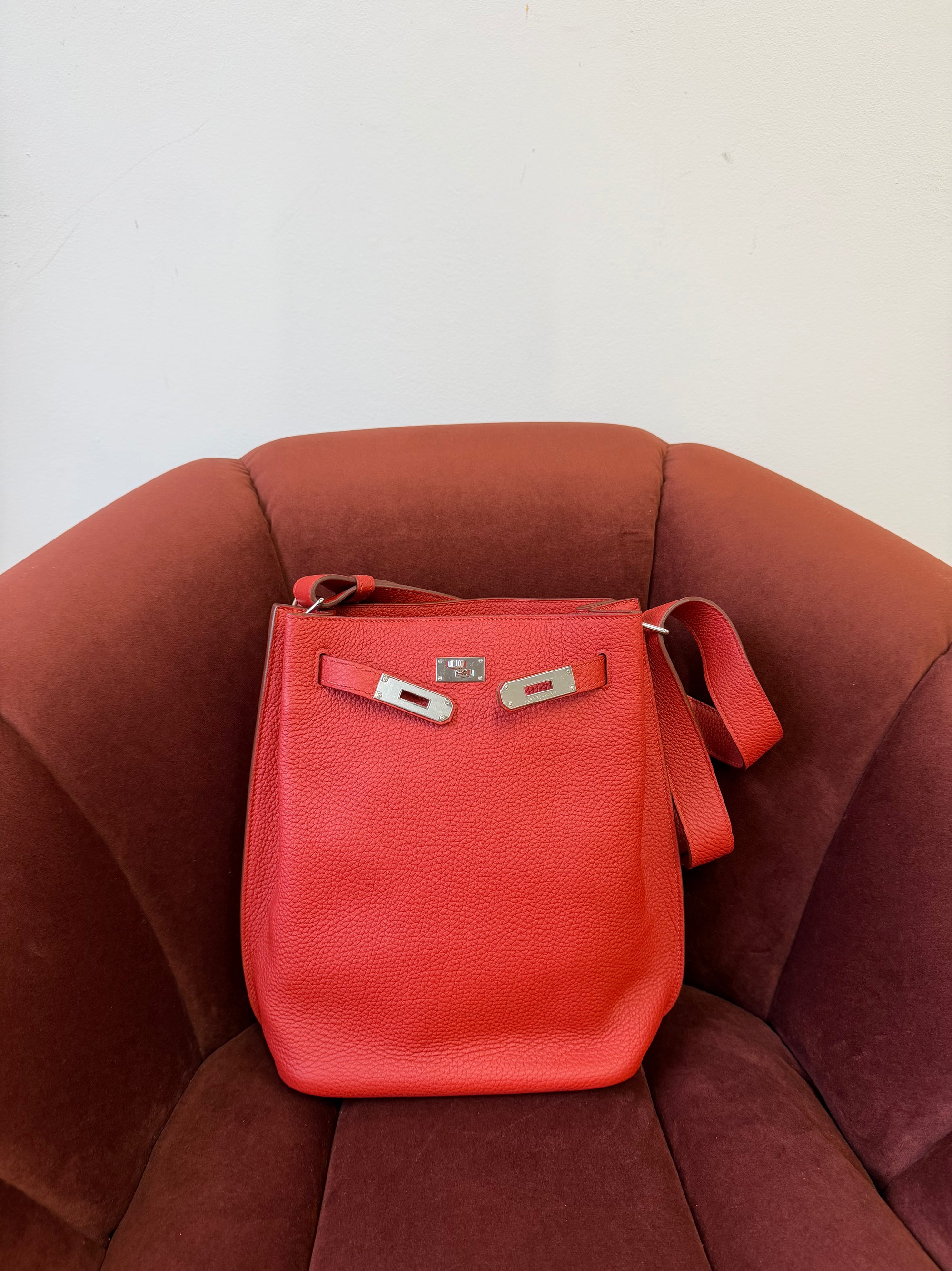 Hermès So Kelly 22 In Vermillion Togo (2013)