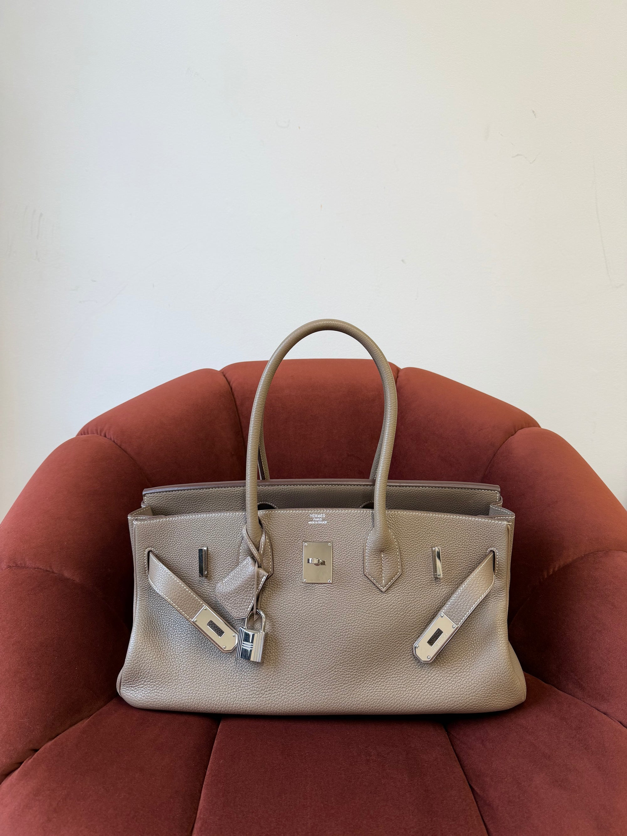 Hermès JPG Shoulder Birkin 42 In Etoupe Togo (2010)