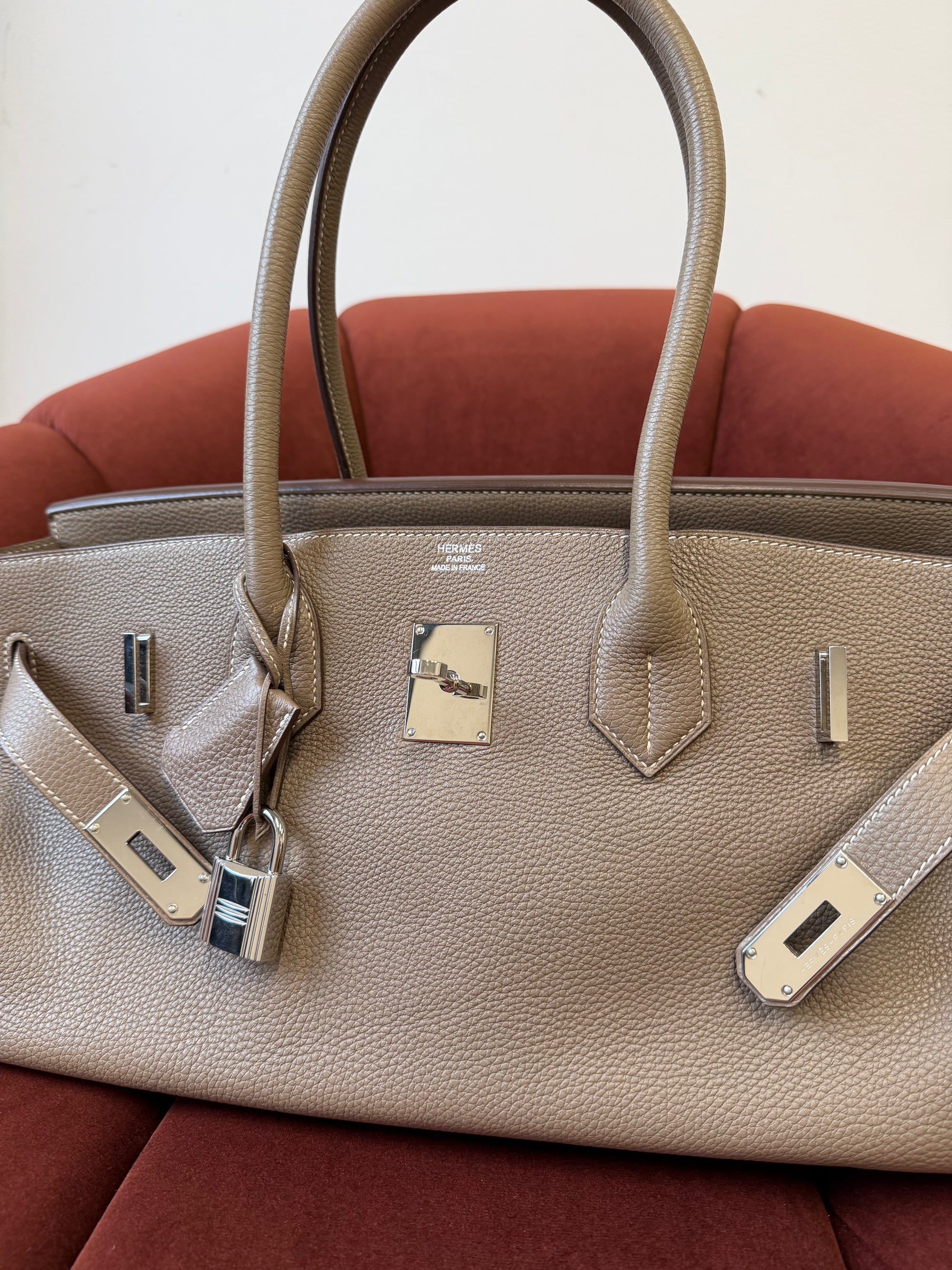 Hermès JPG Shoulder Birkin 42 In Etoupe Togo (2010)