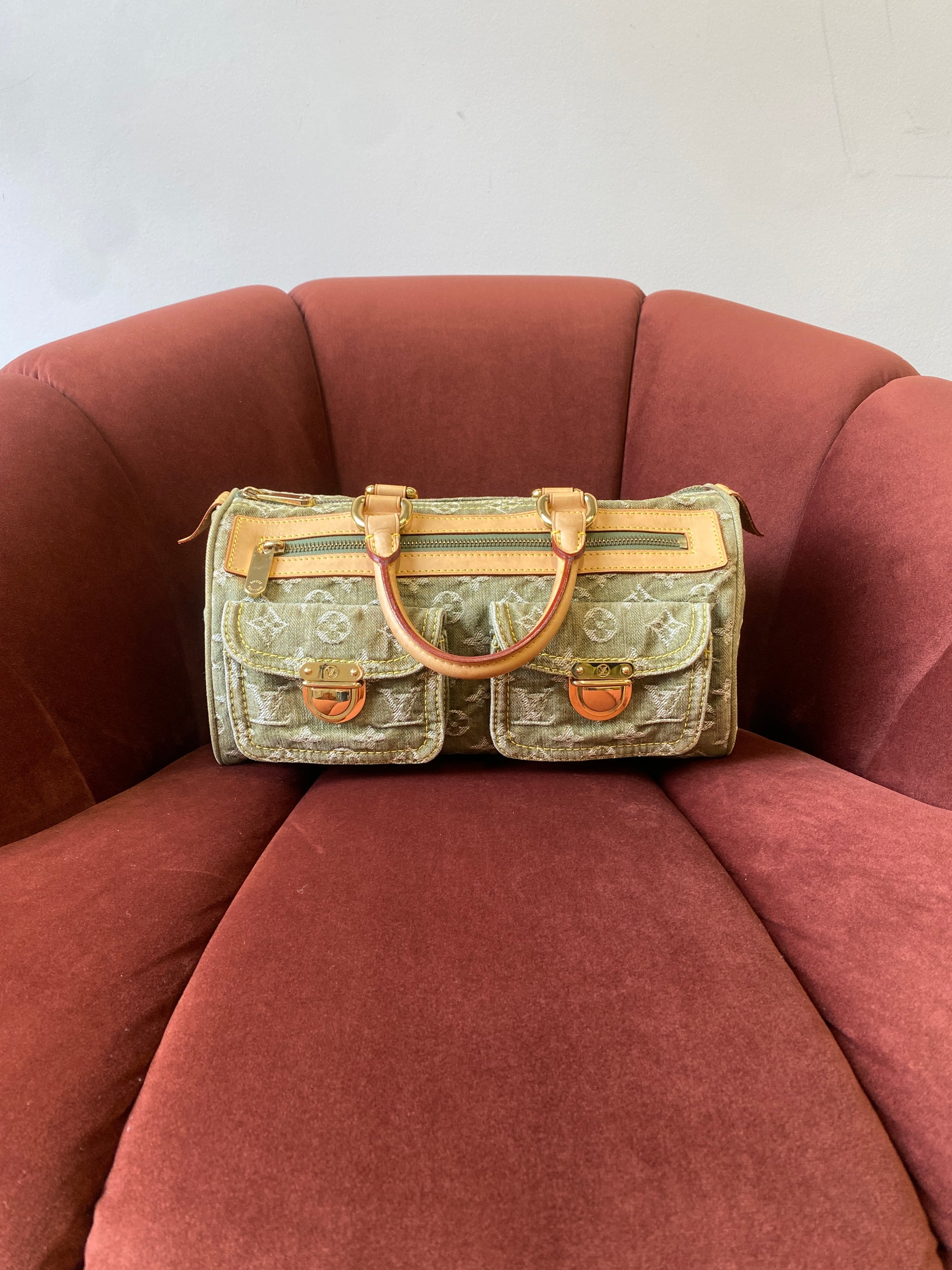 Louis Vuitton Vintage Green Denim Neo Speedy (2006)