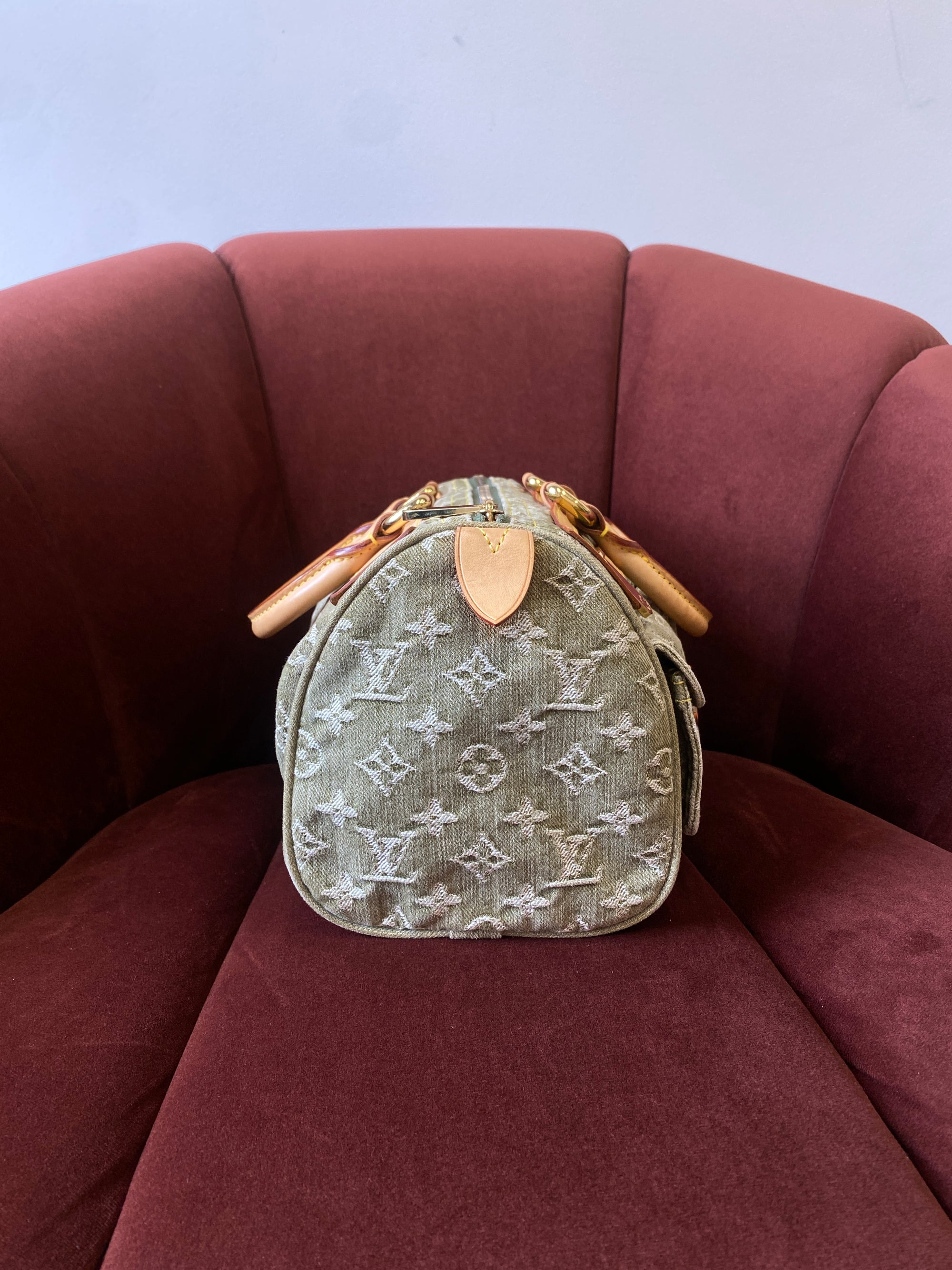Louis Vuitton Vintage Green Denim Neo Speedy (2006)