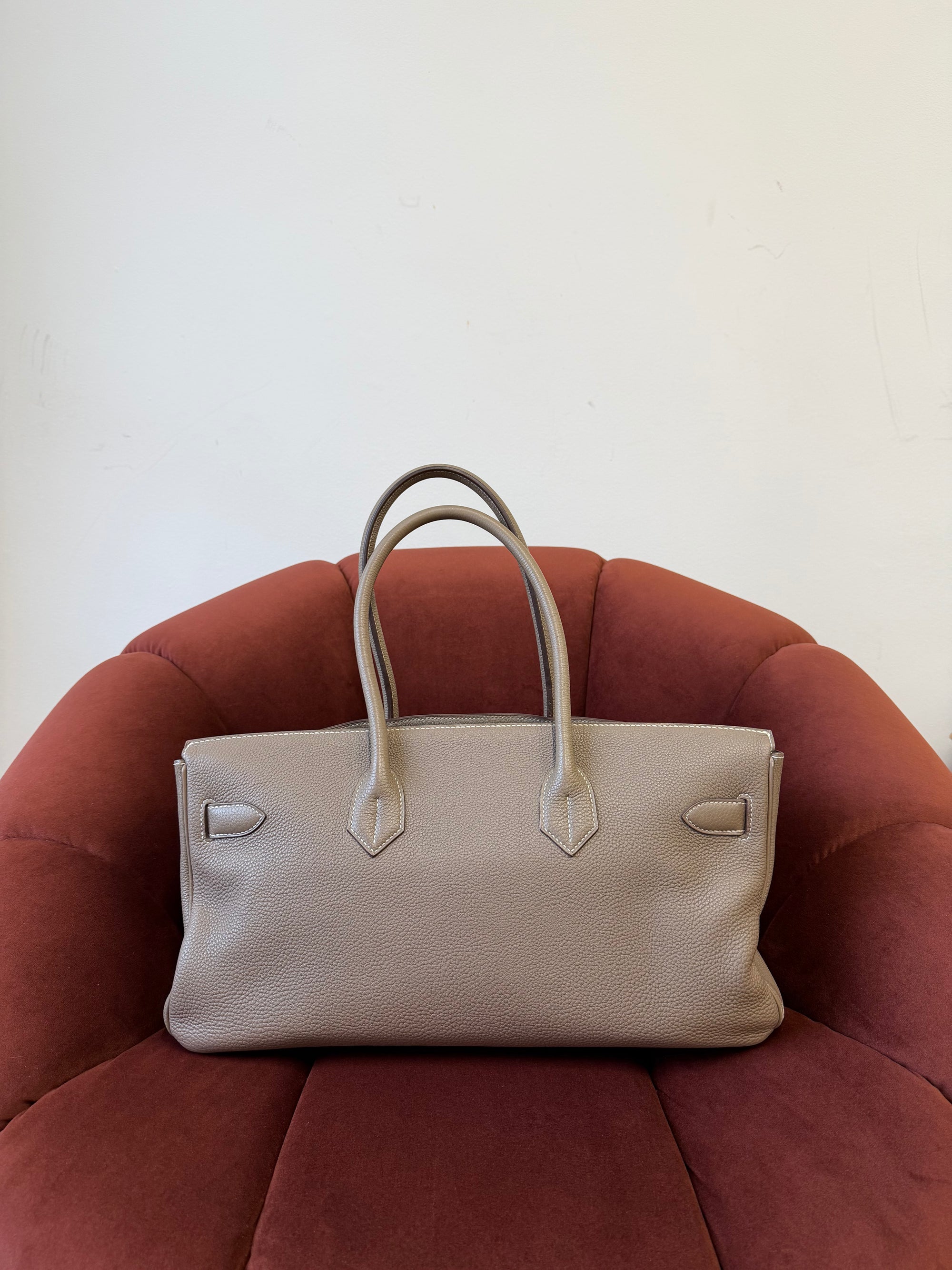 Hermès JPG Shoulder Birkin 42 In Etoupe Togo (2010)