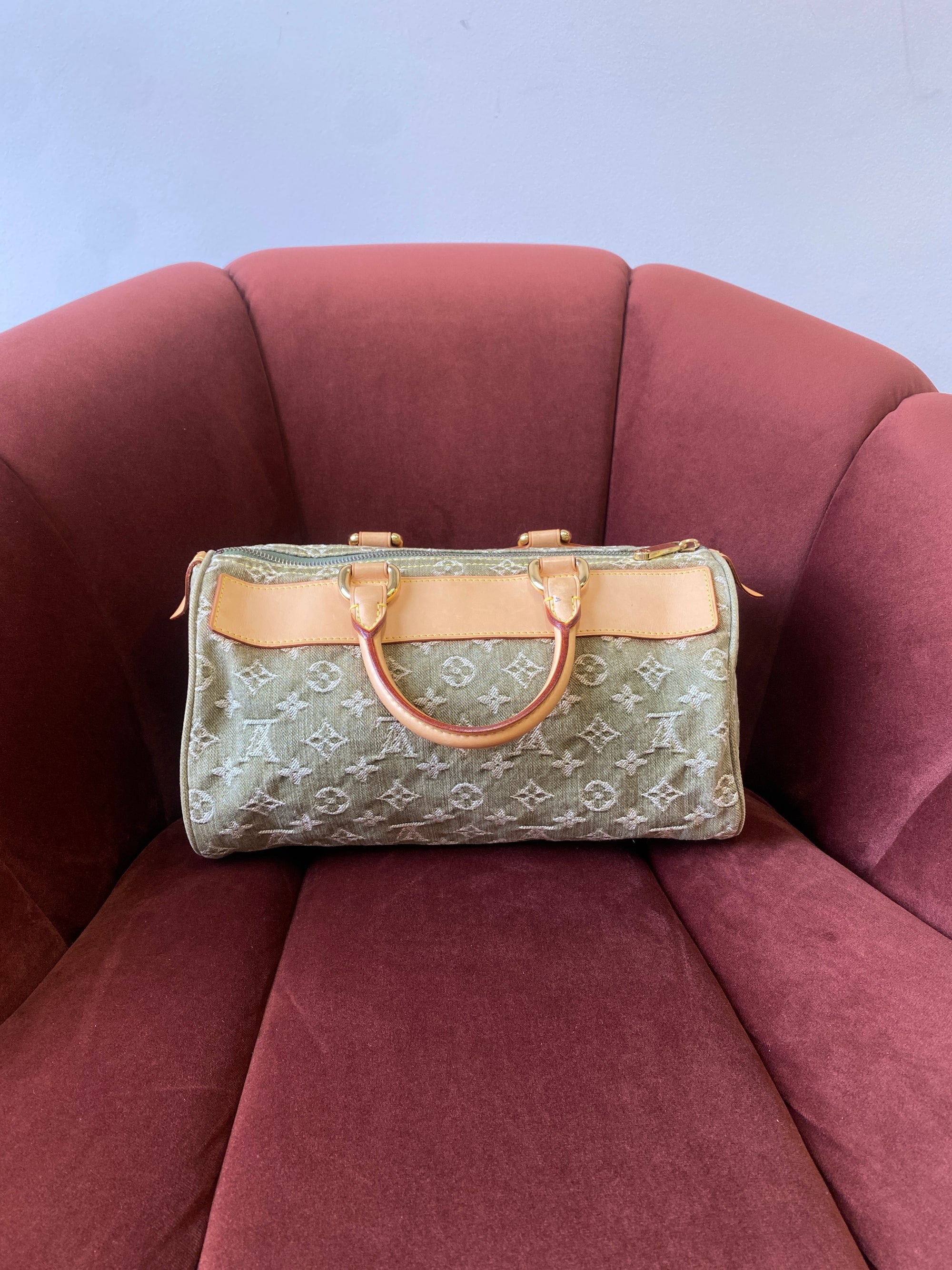 Louis Vuitton Vintage Green Denim Neo Speedy (2006)