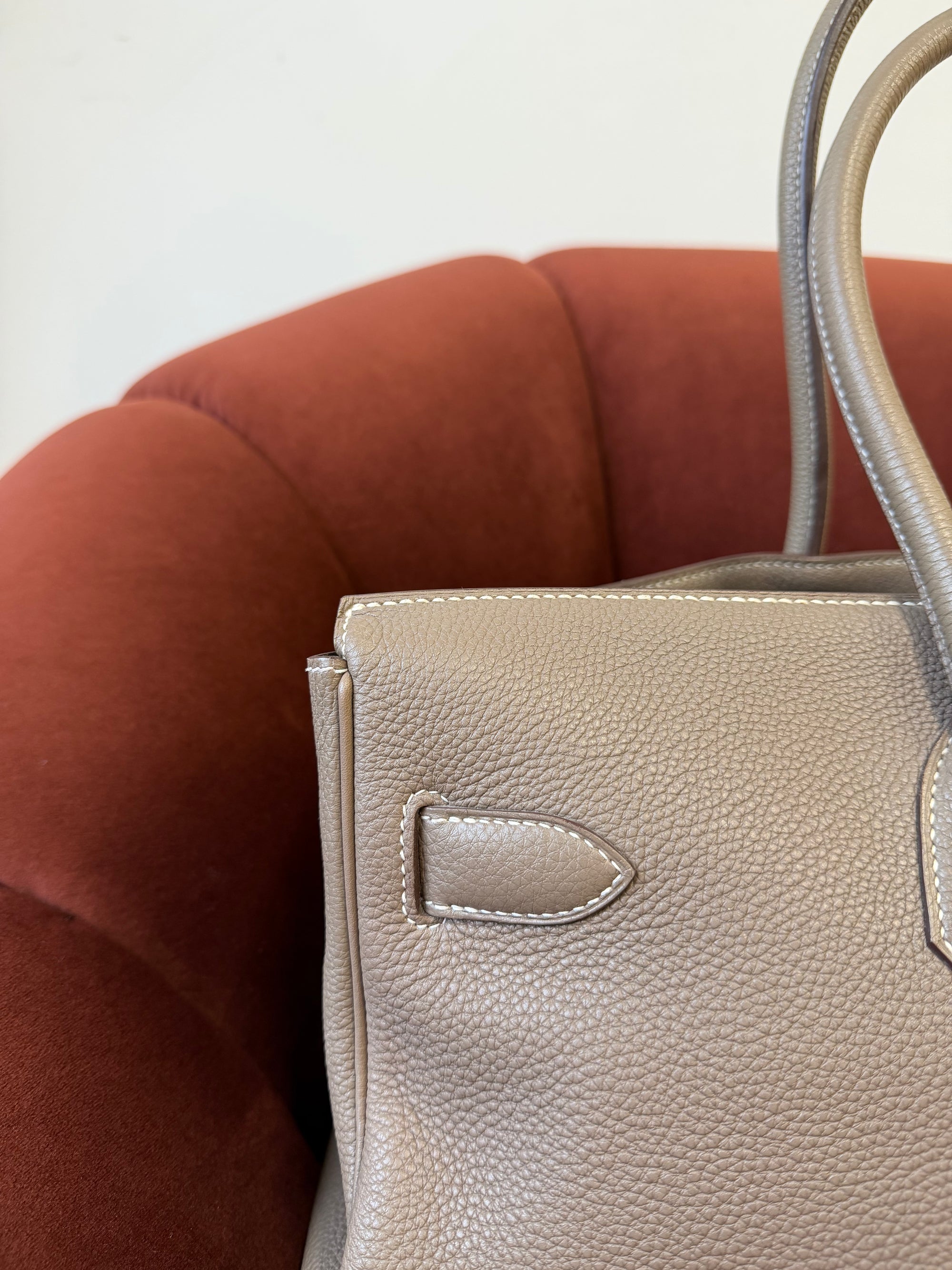 Hermès JPG Shoulder Birkin 42 In Etoupe Togo (2010)