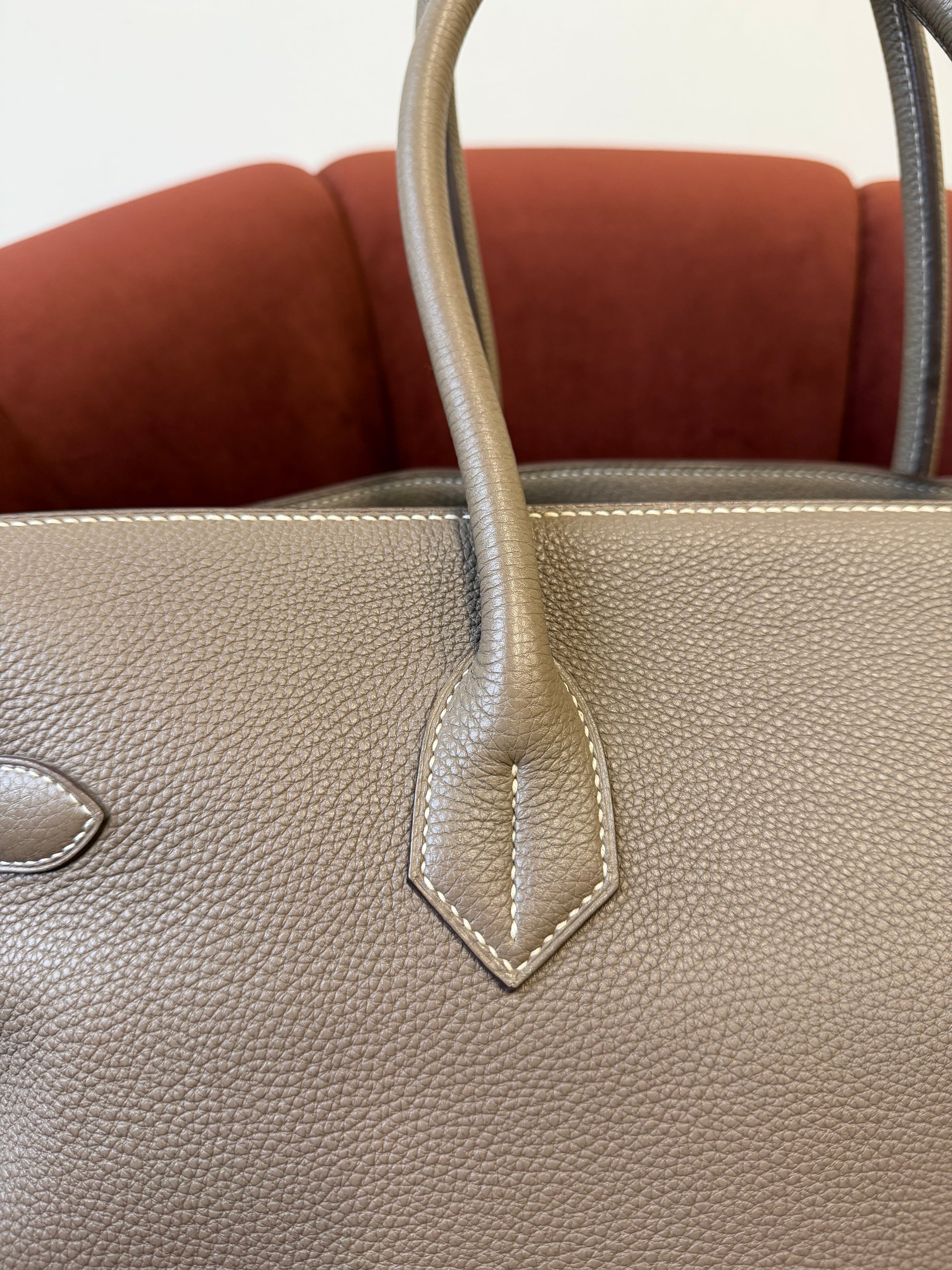 Hermès JPG Shoulder Birkin 42 In Etoupe Togo (2010)