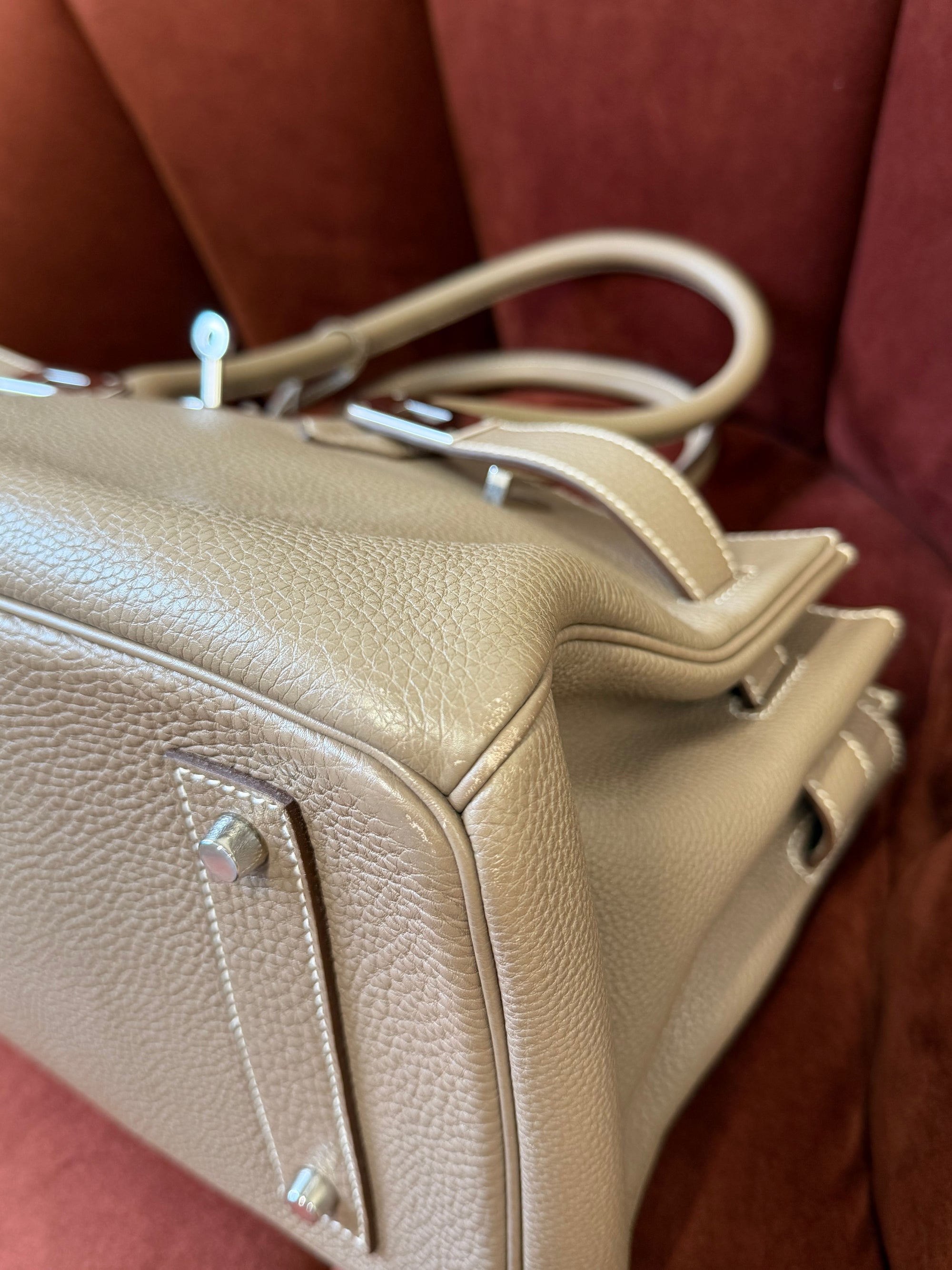 Hermès JPG Shoulder Birkin 42 In Etoupe Togo (2010)