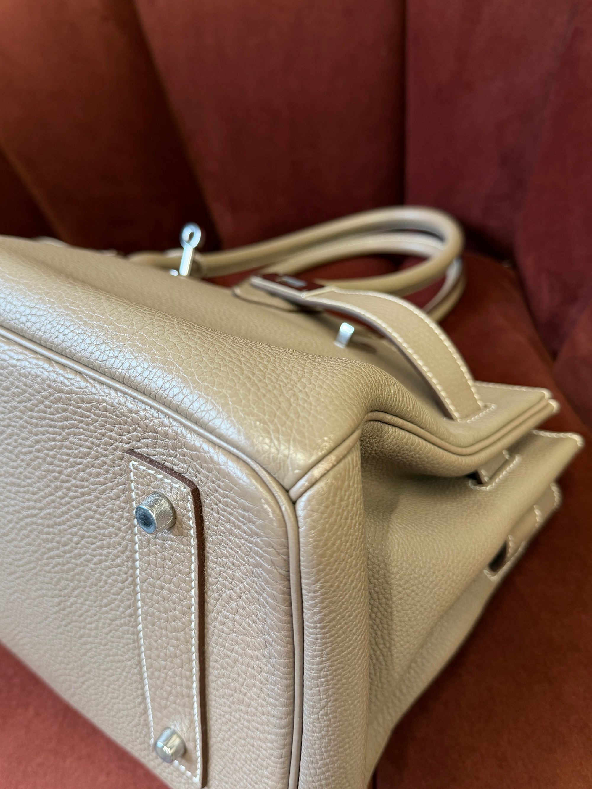 Hermès JPG Shoulder Birkin 42 In Etoupe Togo (2010)