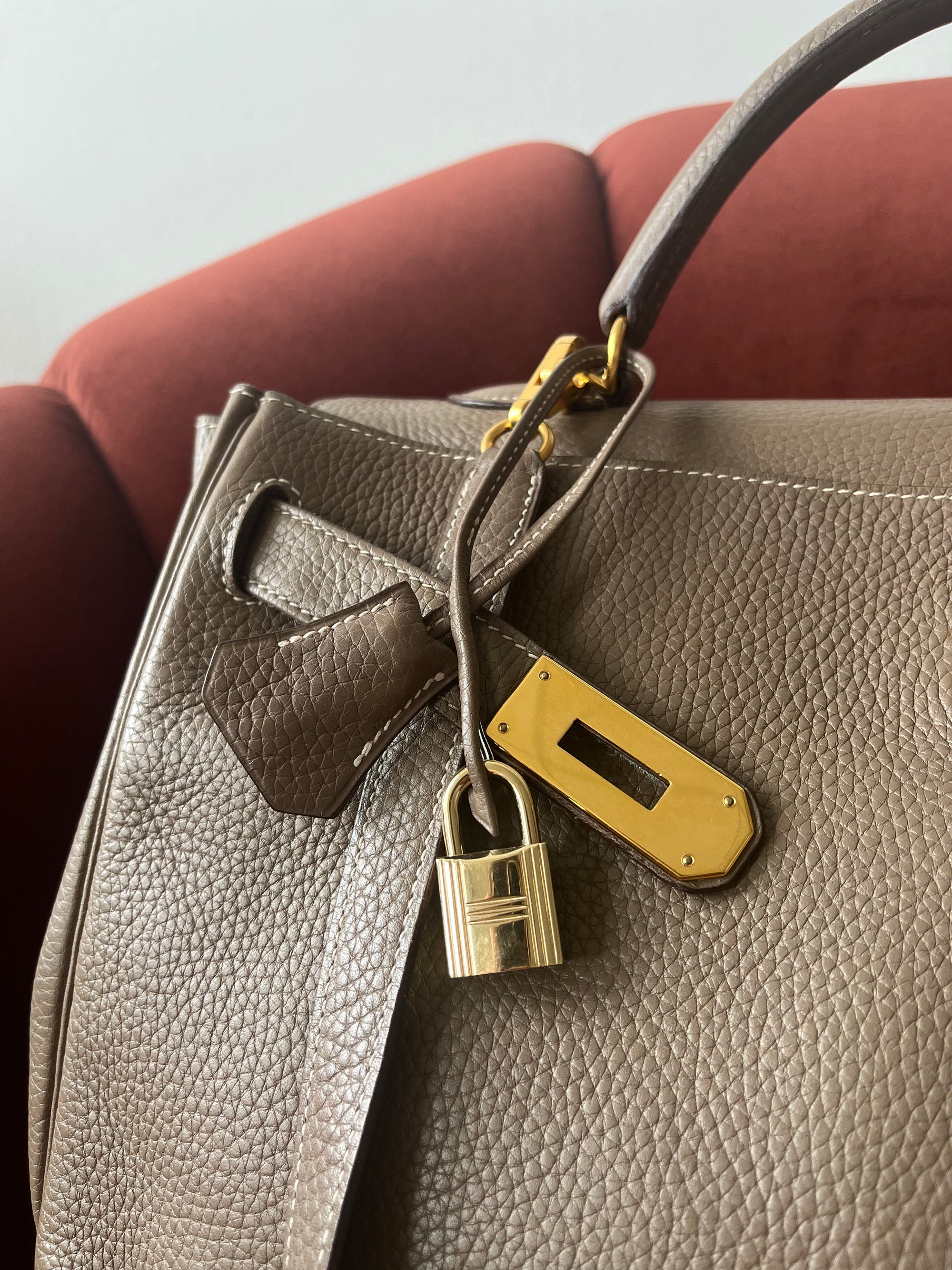 Hermès Kelly 40 In Etoupe Togo (2006)