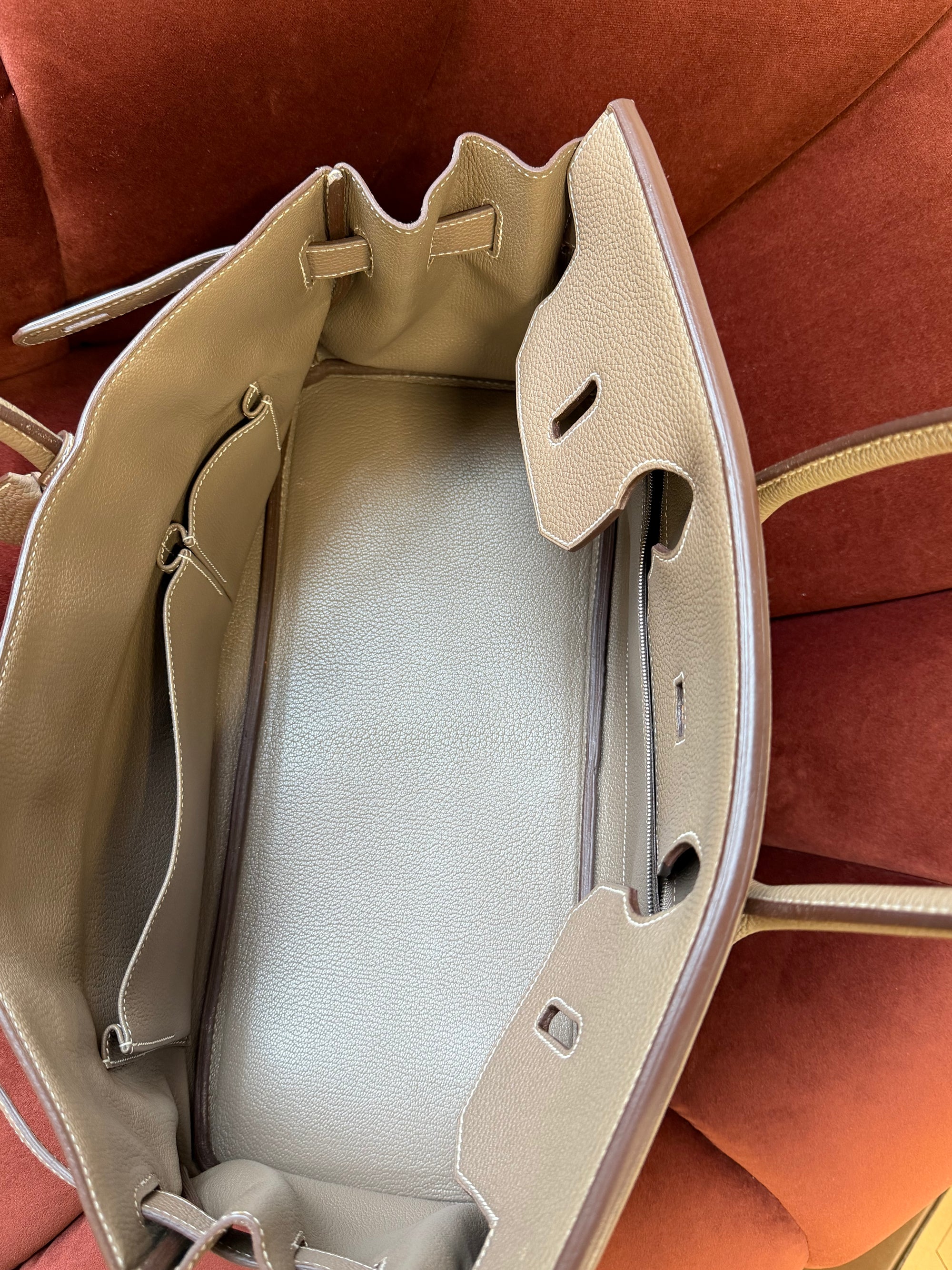 Hermès JPG Shoulder Birkin 42 In Etoupe Togo (2010)