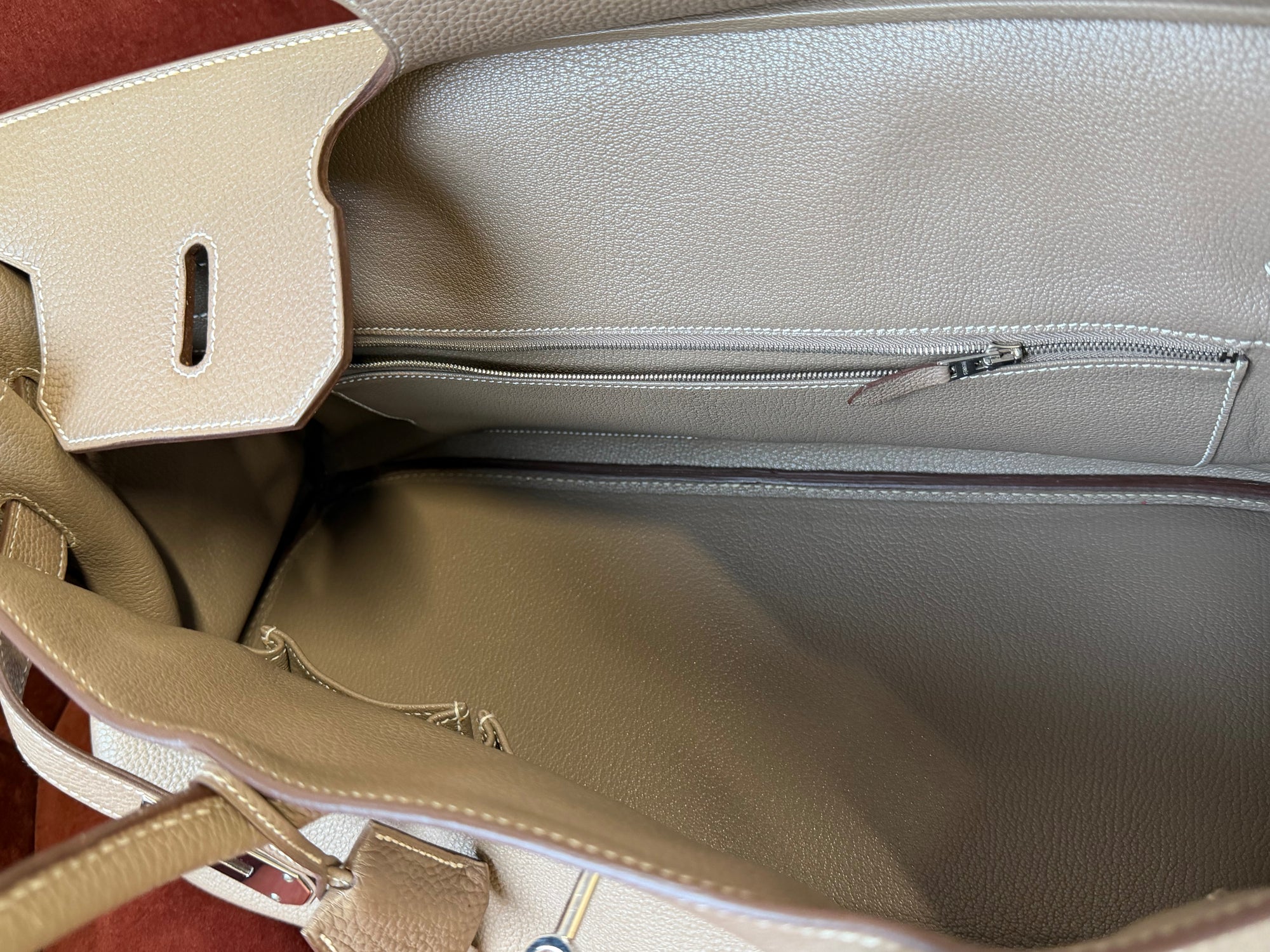 Hermès JPG Shoulder Birkin 42 In Etoupe Togo (2010)