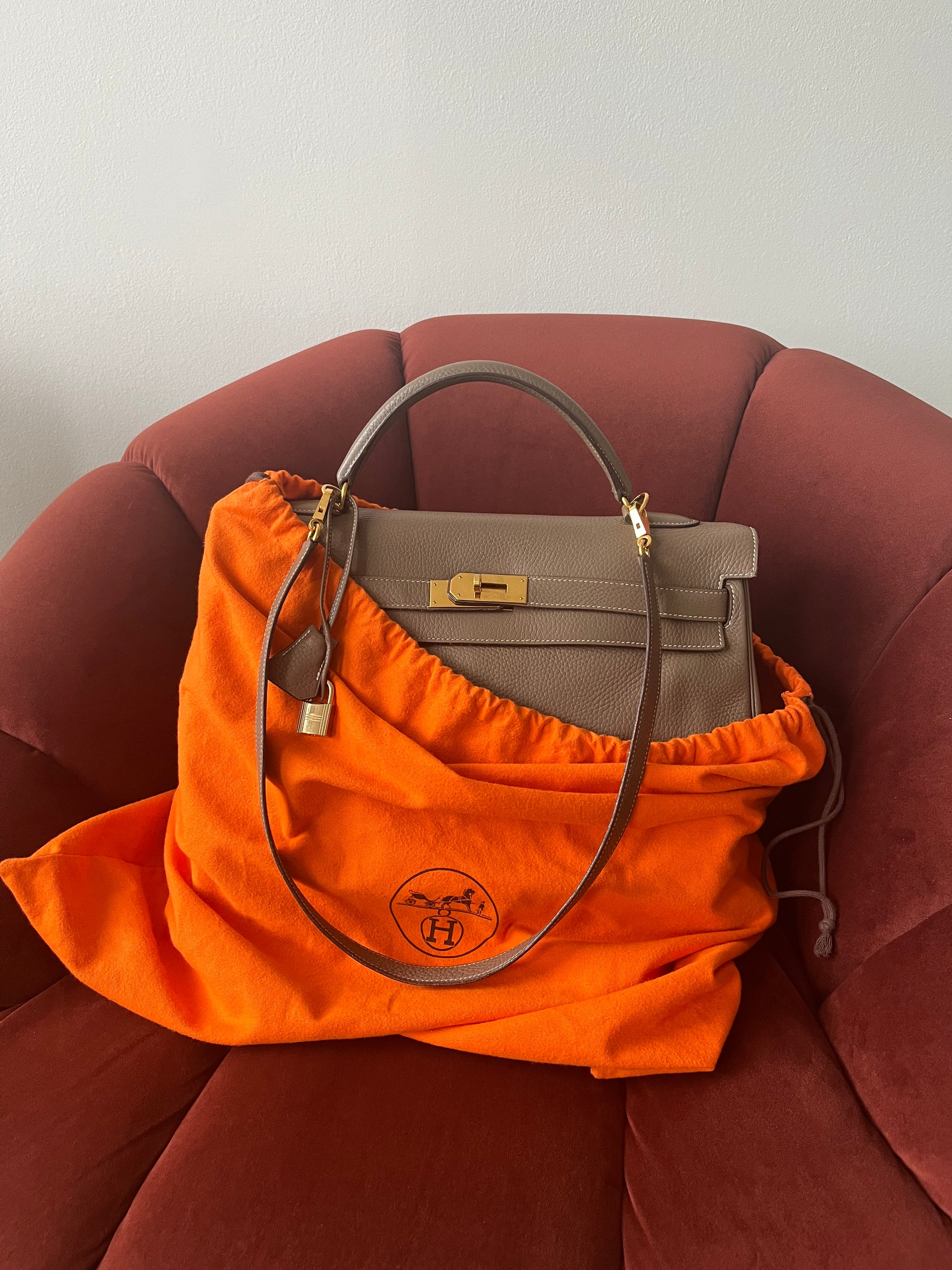 Hermès Kelly 40 In Etoupe Togo (2006)