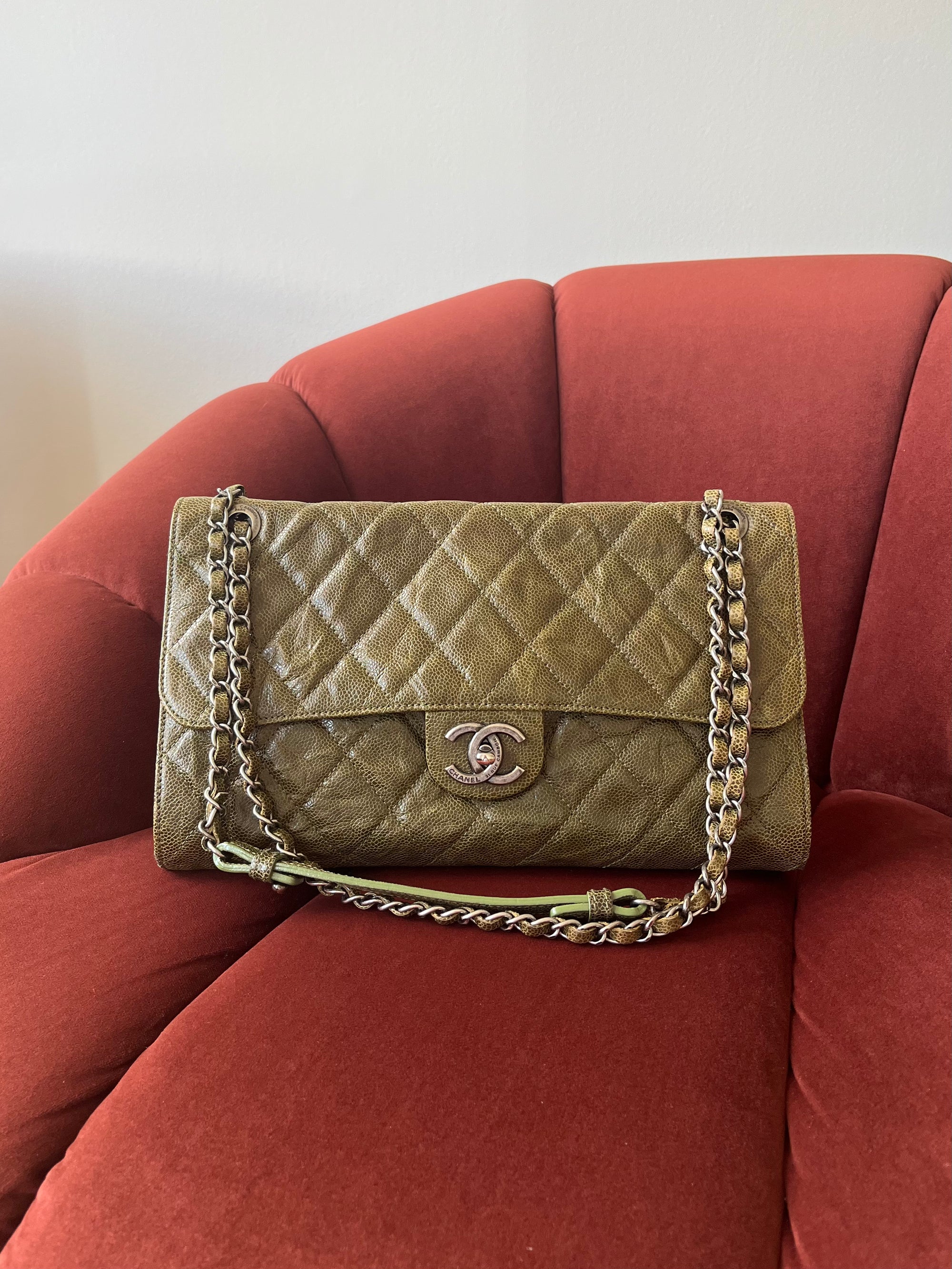 Chanel Paris-Edinburgh Crumpled Crave Jumbo Flap (2012)