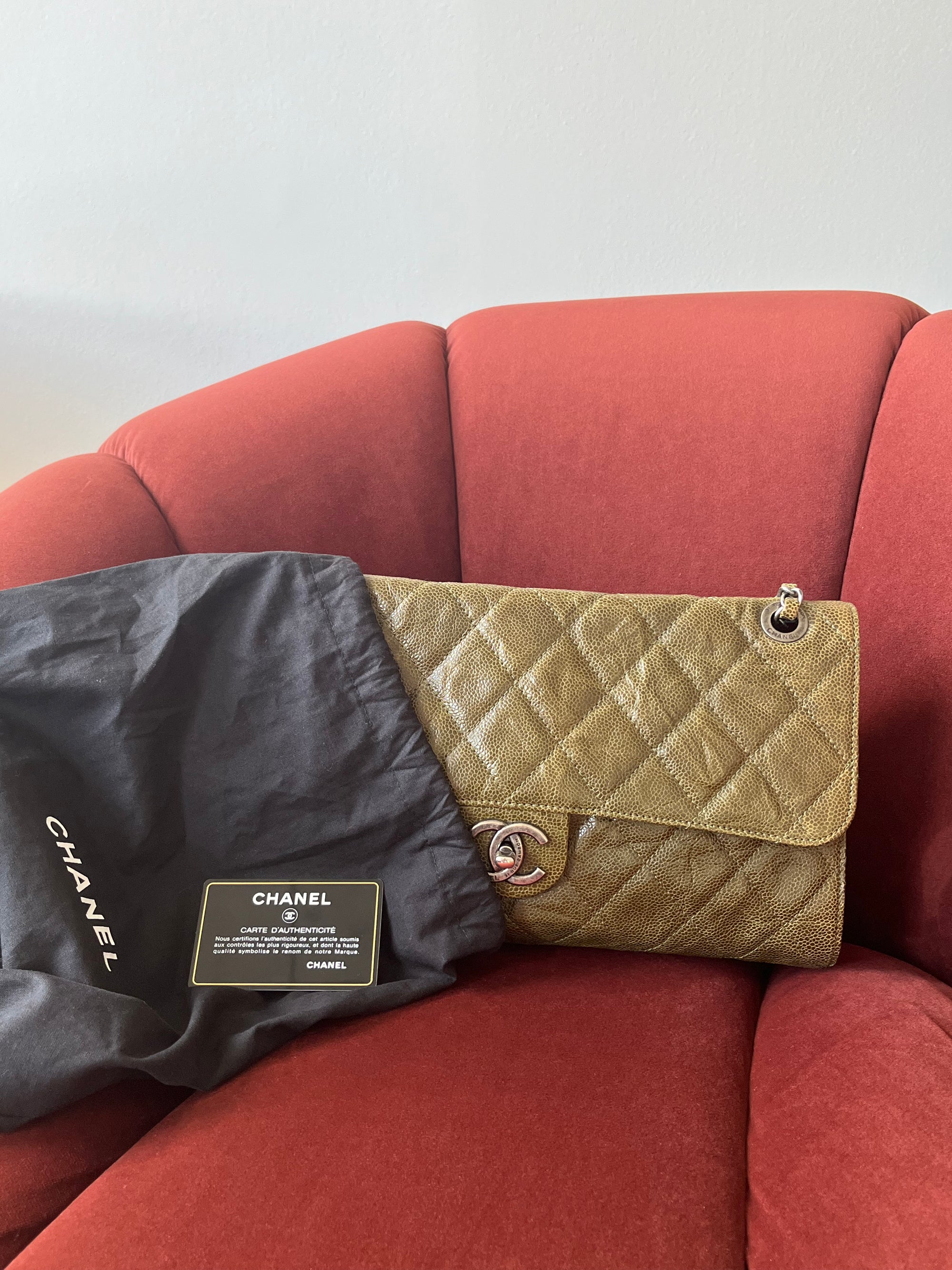 Chanel Paris-Edinburgh Crumpled Crave Jumbo Flap (2012)