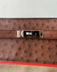 Hermès Limited Edition So Kelly 26 In Étrusque Ostrich & Toile (2012)