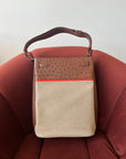 Hermès Limited Edition So Kelly 26 In Étrusque Ostrich & Toile (2012)