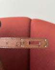 Hermès Limited Edition So Kelly 26 In Étrusque Ostrich & Toile (2012)