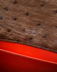 Hermès Limited Edition So Kelly 26 In Étrusque Ostrich & Toile (2012)