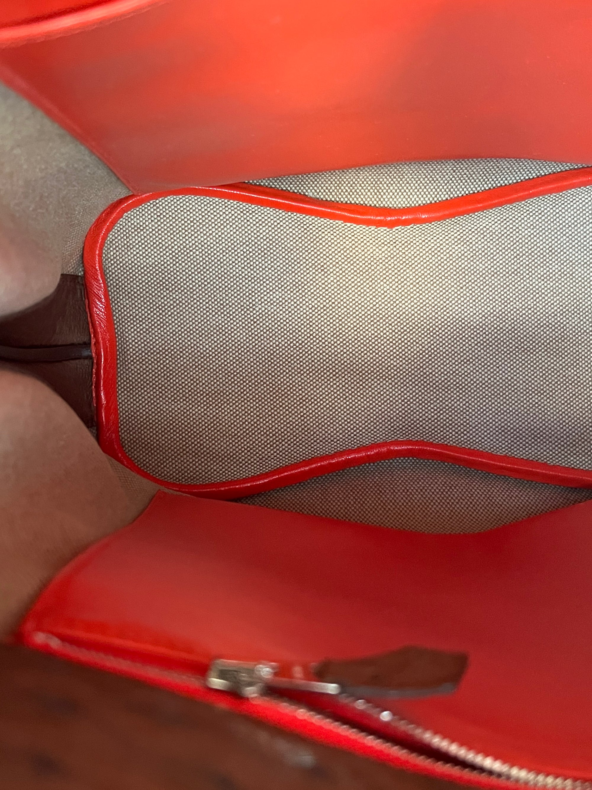 Hermès Limited Edition So Kelly 26 In Étrusque Ostrich &amp; Toile (2012)