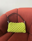 Fendi Vintage Lime Green Wool Baguette