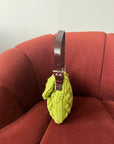 Fendi Vintage Lime Green Wool Baguette