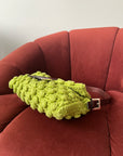 Fendi Vintage Lime Green Wool Baguette