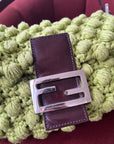 Fendi Vintage Lime Green Wool Baguette
