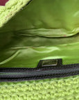 Fendi Vintage Lime Green Wool Baguette