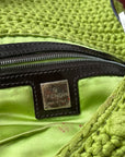 Fendi Vintage Lime Green Wool Baguette