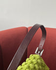 Fendi Vintage Lime Green Wool Baguette