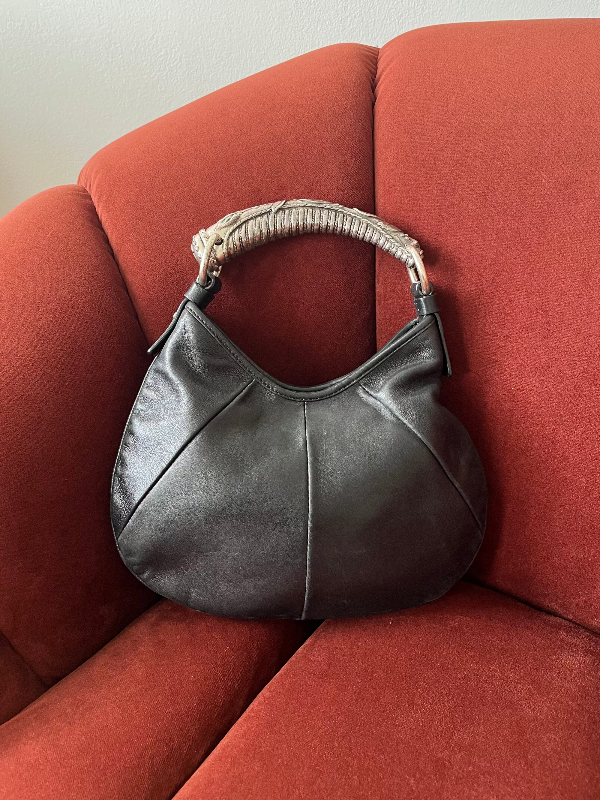 YSL Vintage Mini Mombasa In Black Leather