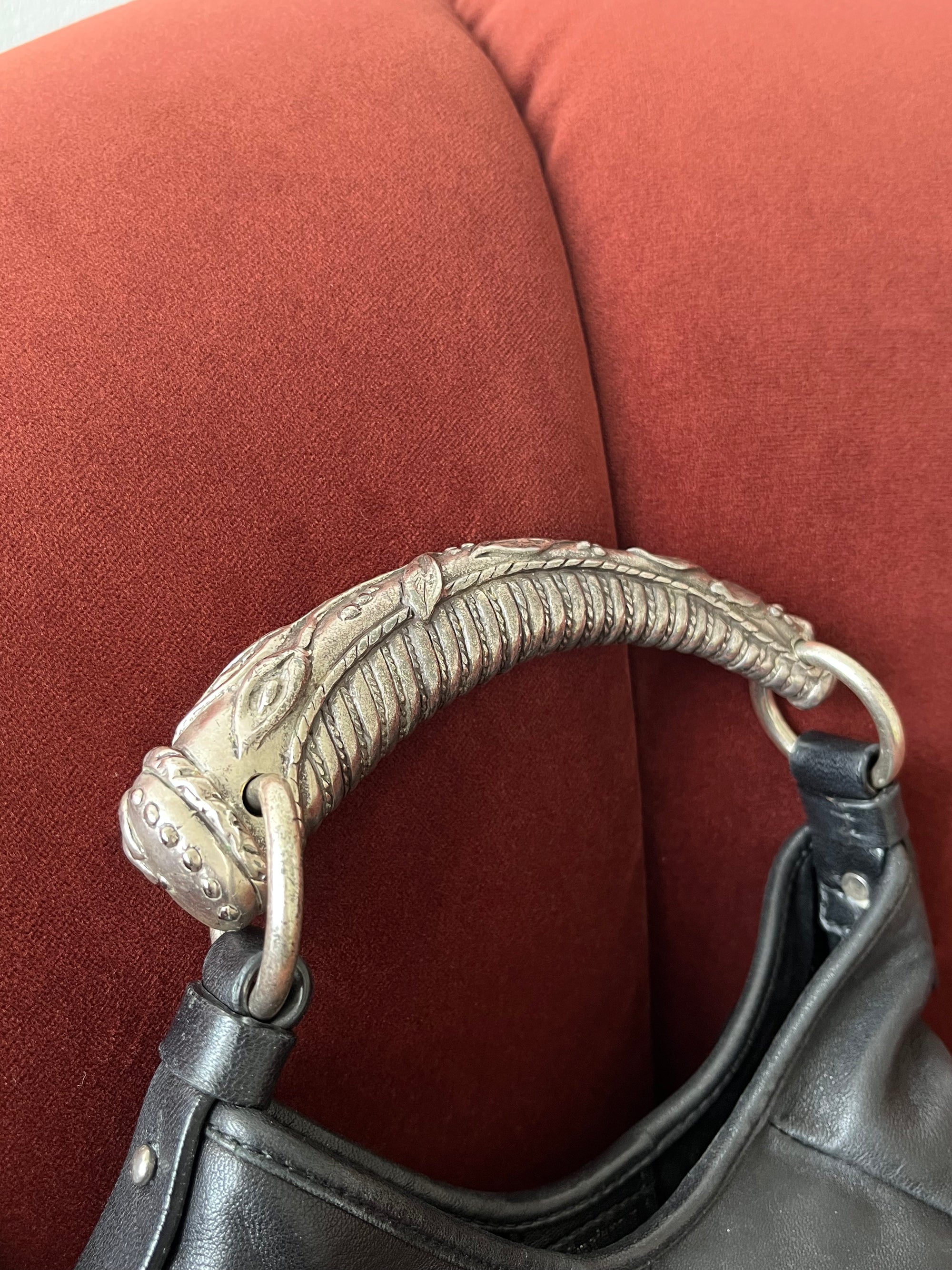 YSL Vintage Mini Mombasa In Black Leather