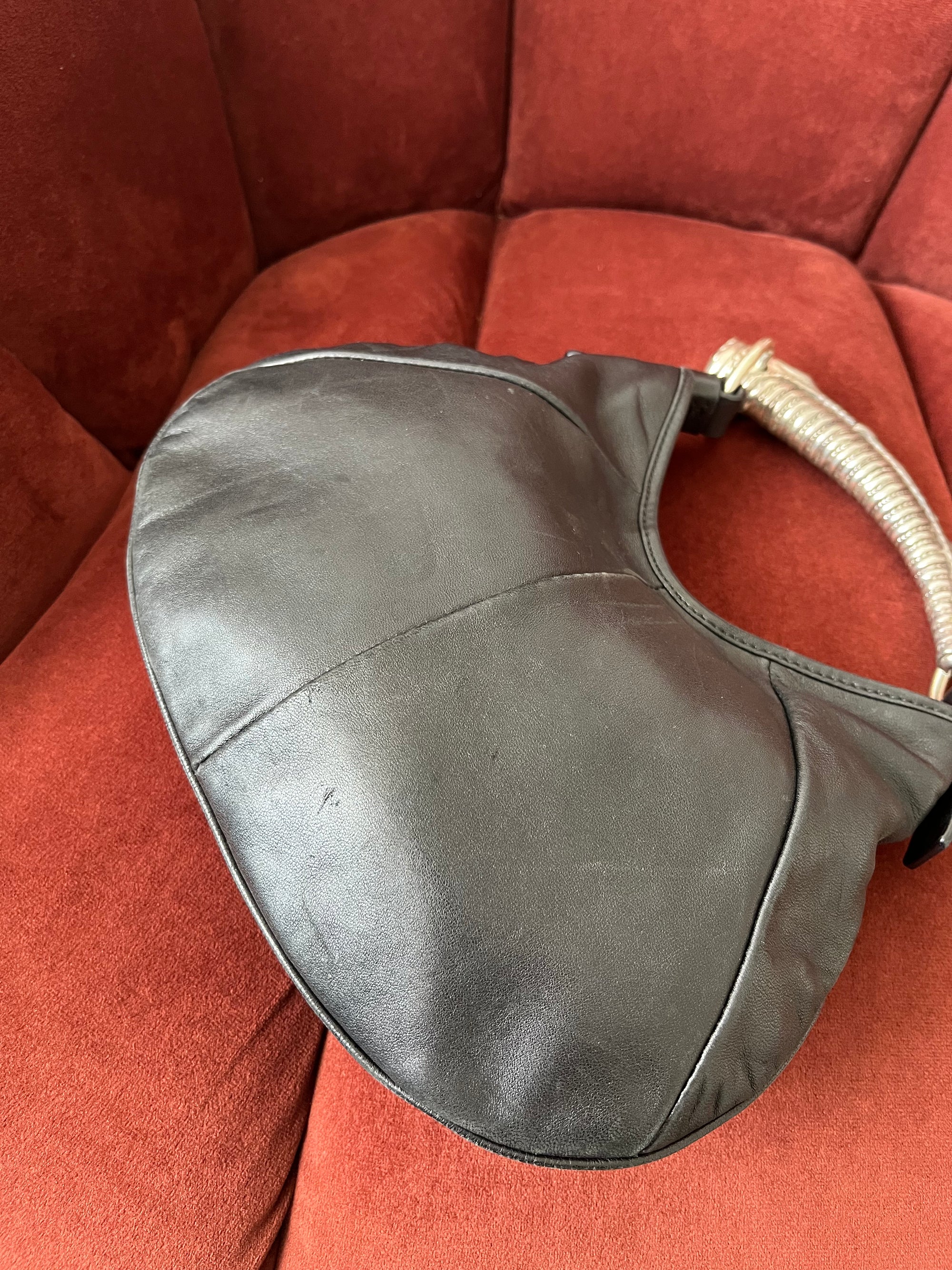 YSL Vintage Mini Mombasa In Black Leather
