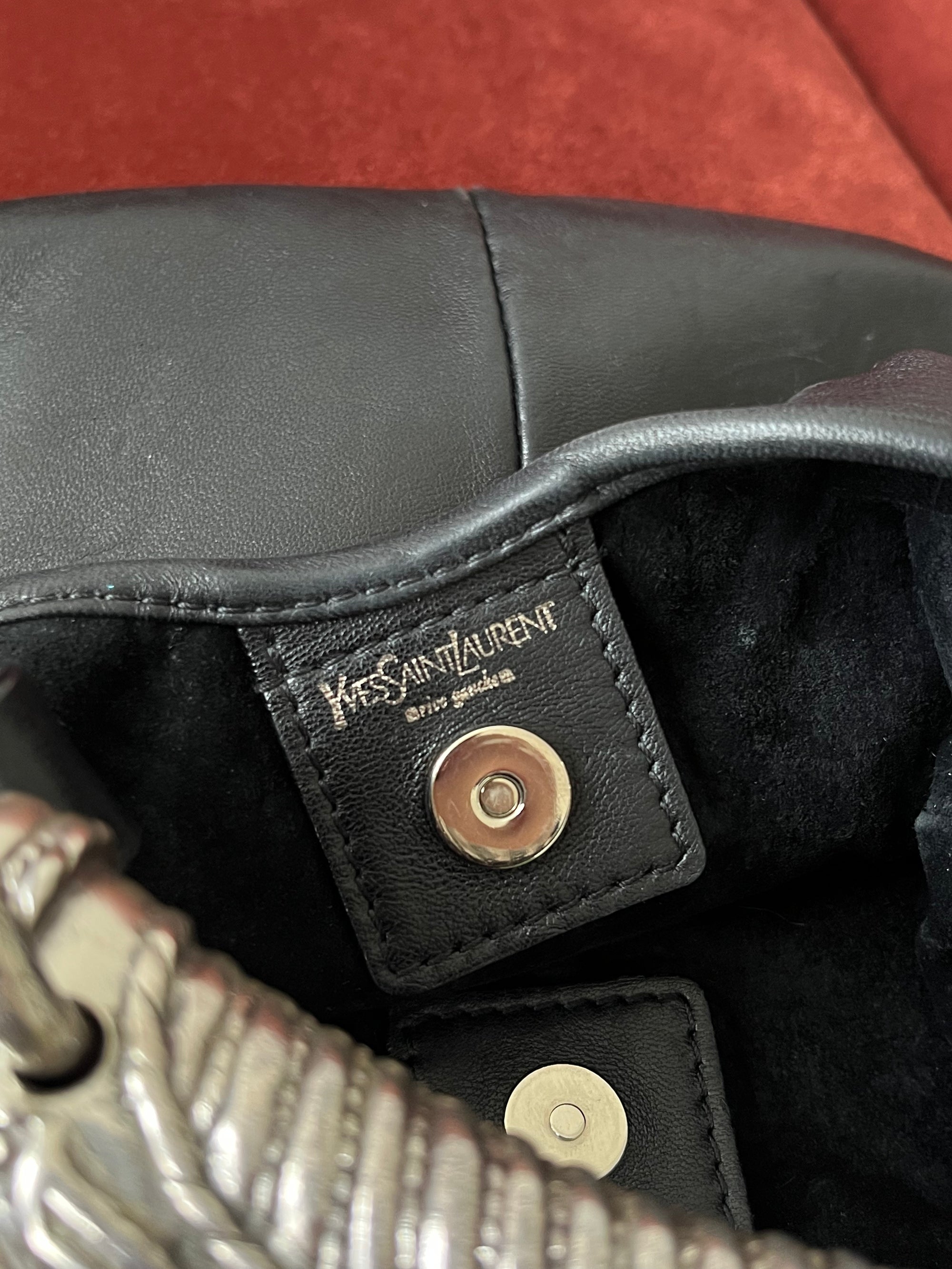 YSL Vintage Mini Mombasa In Black Leather