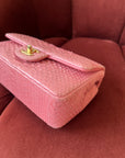 *ON HOLD* Chanel Mini Valentines Charm Flap In Pink Python (2014-15)