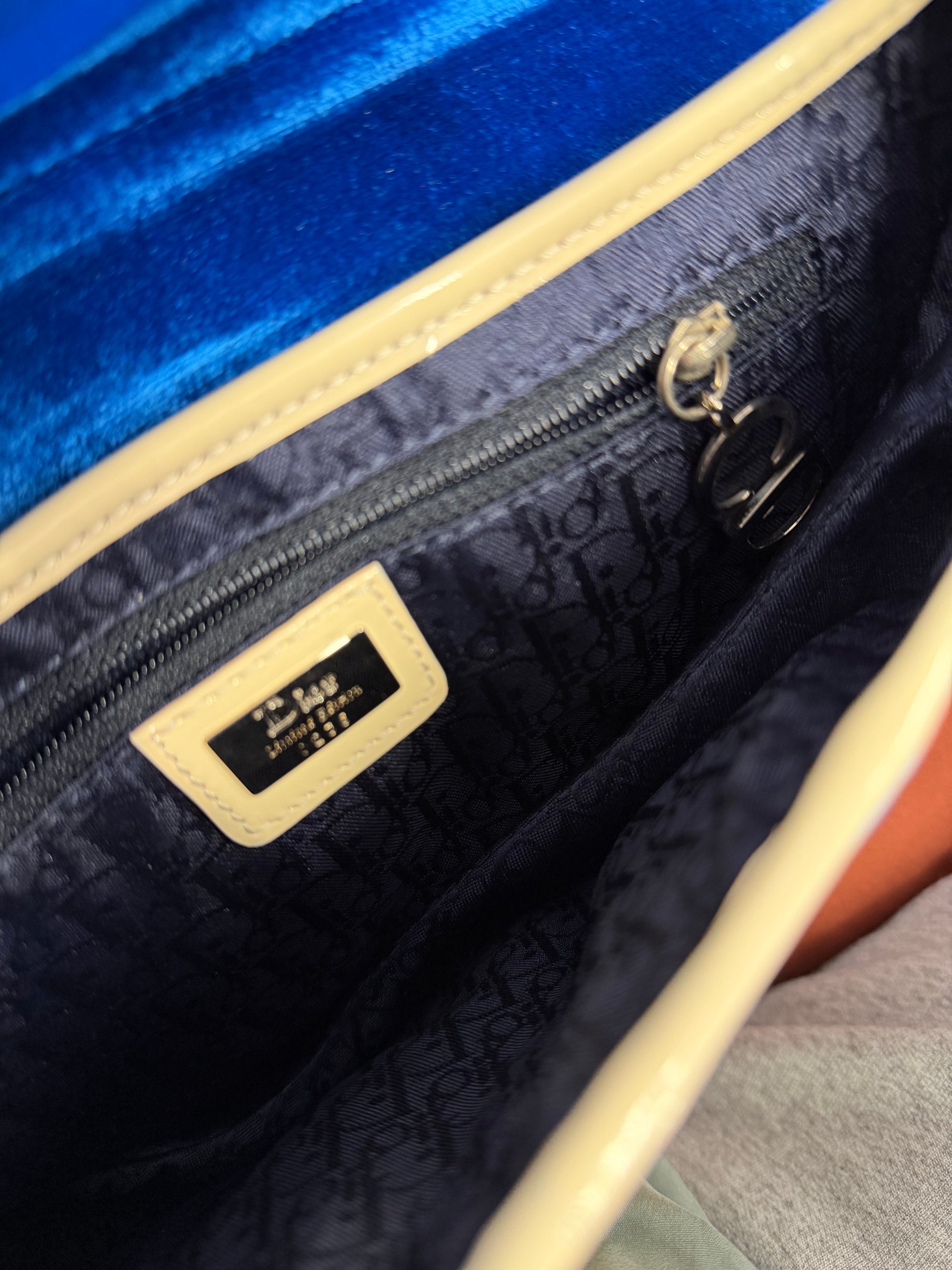 Dior Limited Edition "Adiorable" 69 Blue Velvet Saddle Bag (2003)