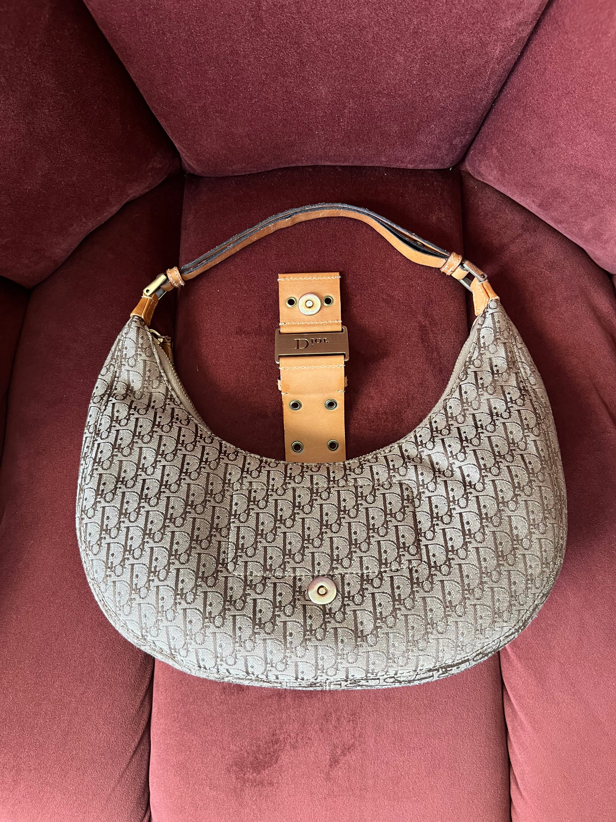 Dior Vintage Street Chic Half Moon Mini Hobo (2004)