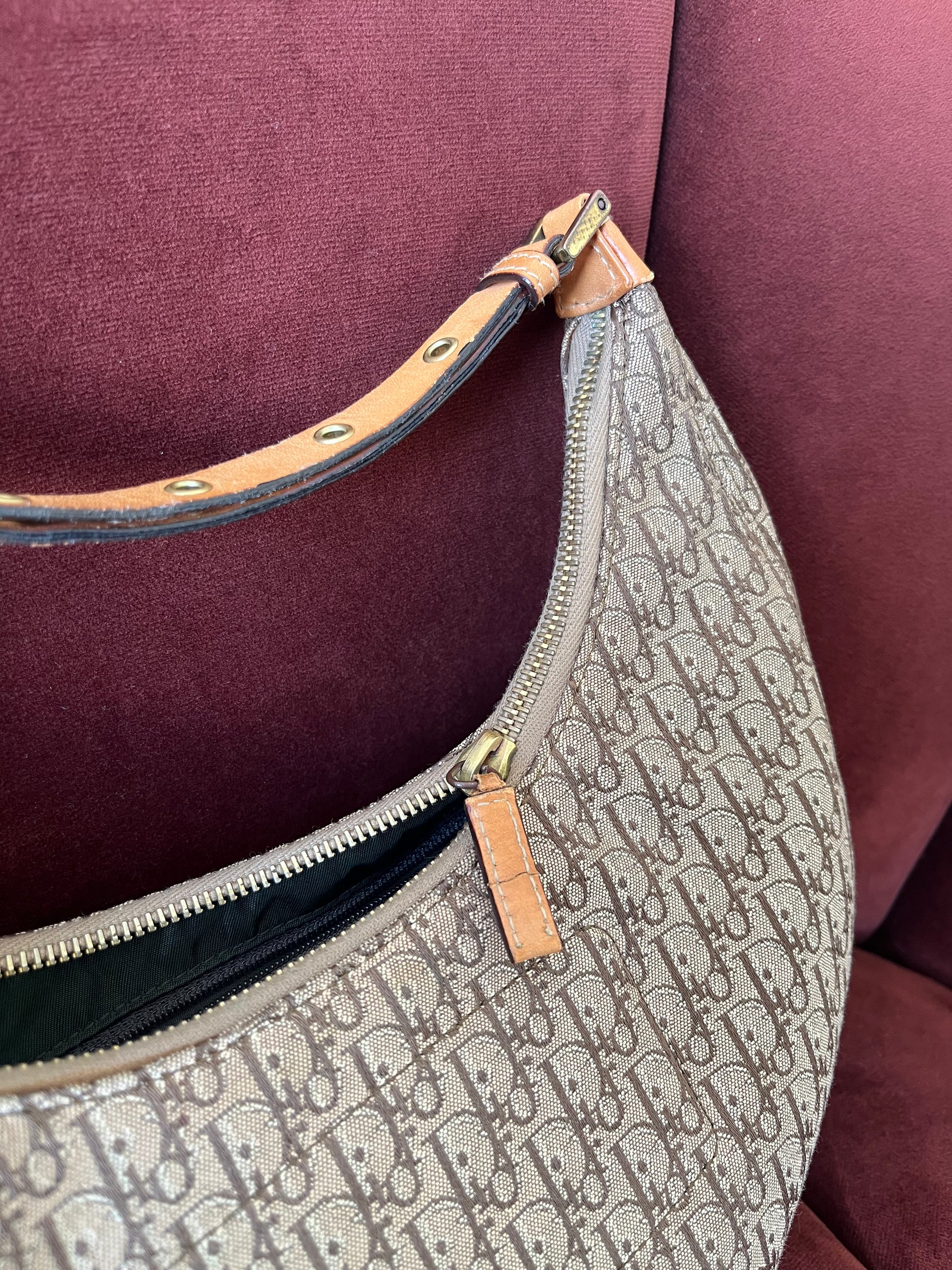 Dior Vintage Street Chic Half Moon Mini Hobo (2004)
