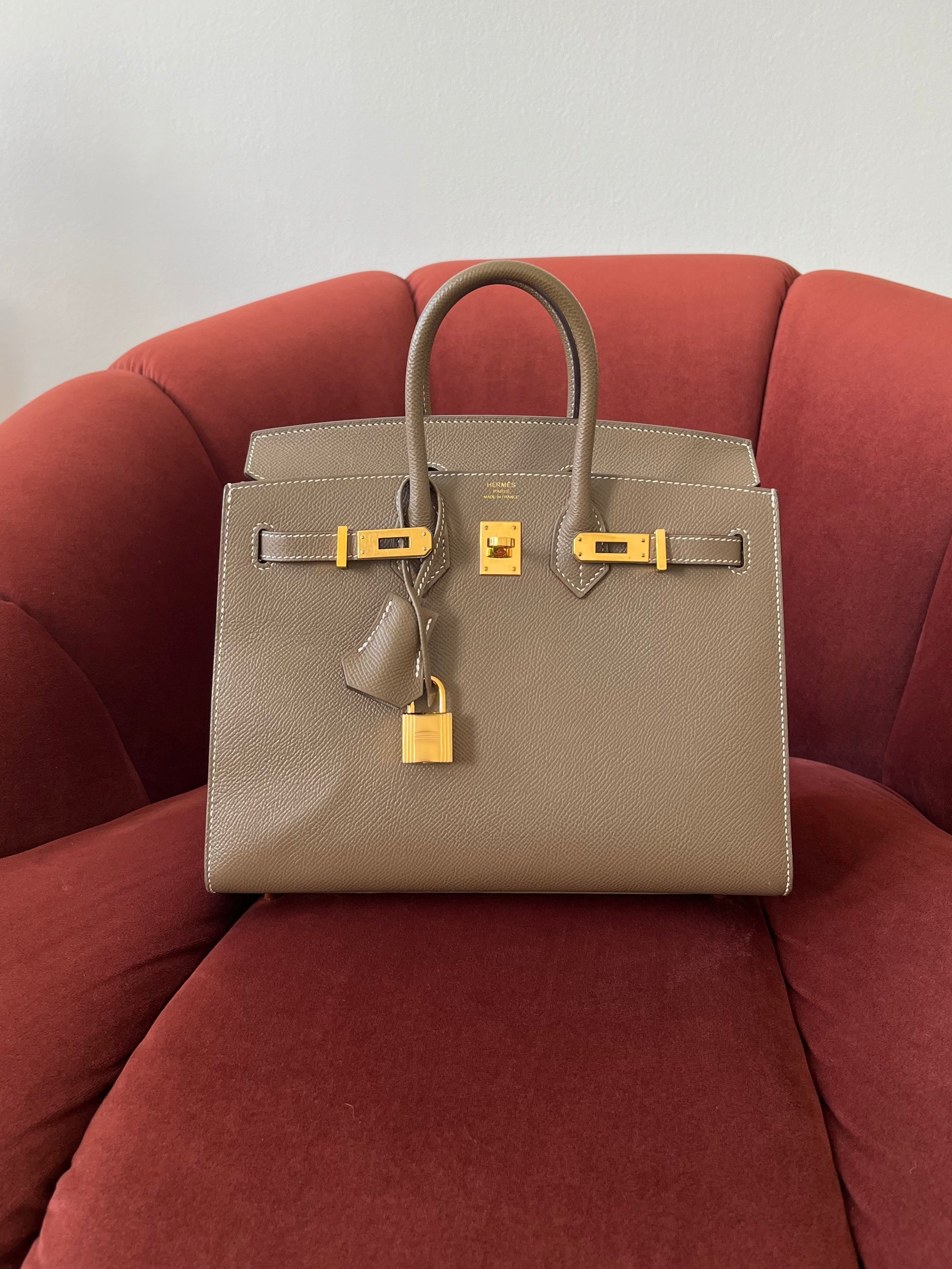 Hermès Birkin 25 Sellier In Etoupe Epsom (2020)